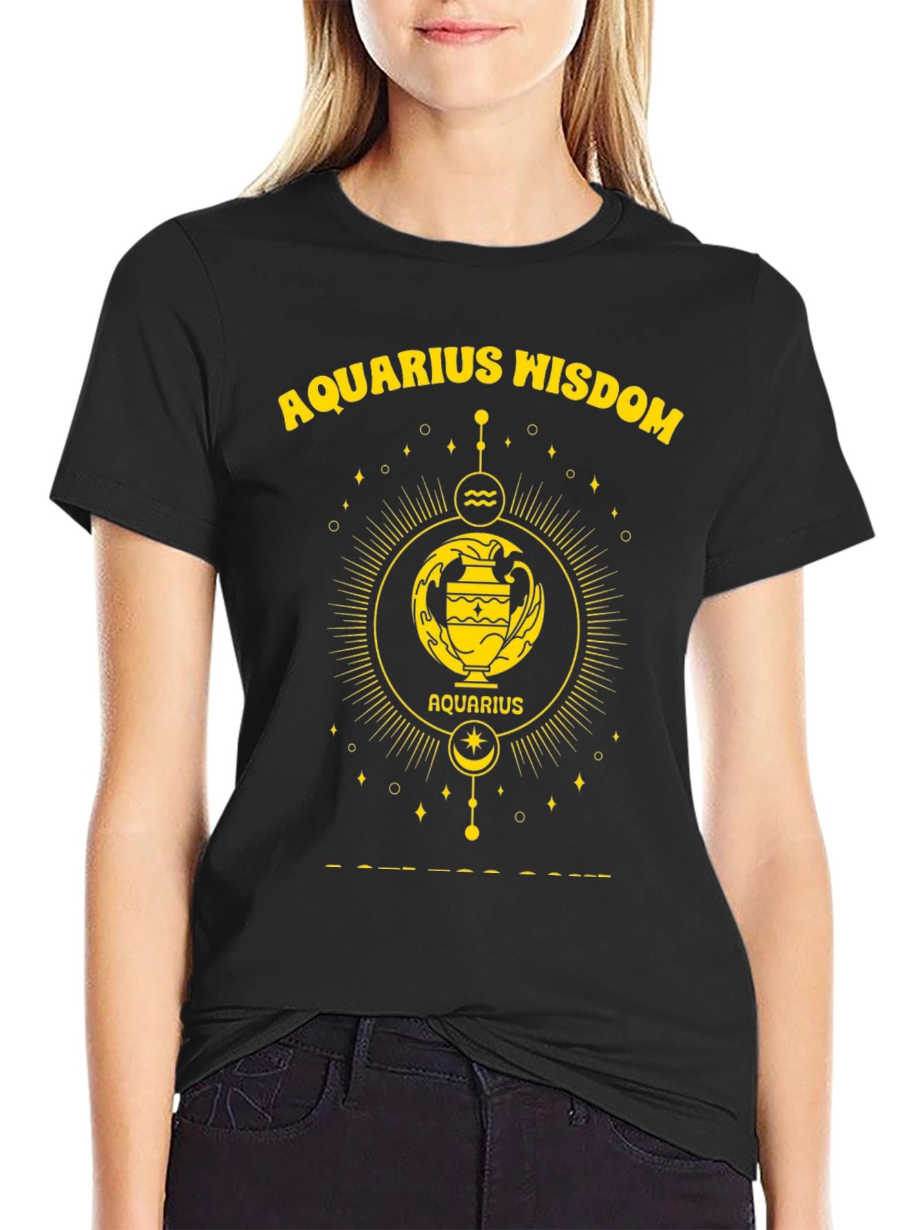 Aquarius Wisdom Graphic T-Shirt - Zodiac Astrology Tee