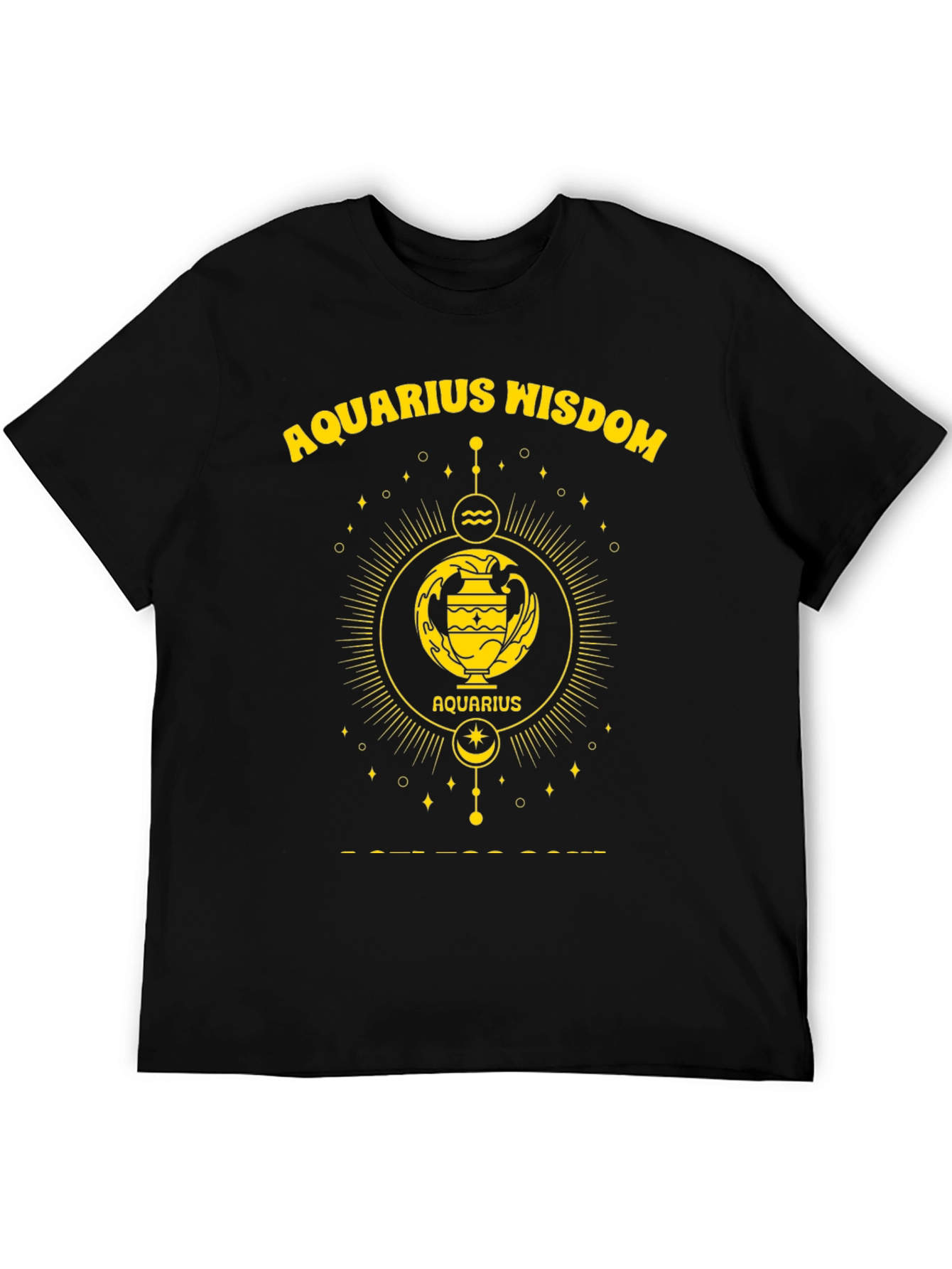 Aquarius Wisdom Graphic T-Shirt - Zodiac Astrology Tee