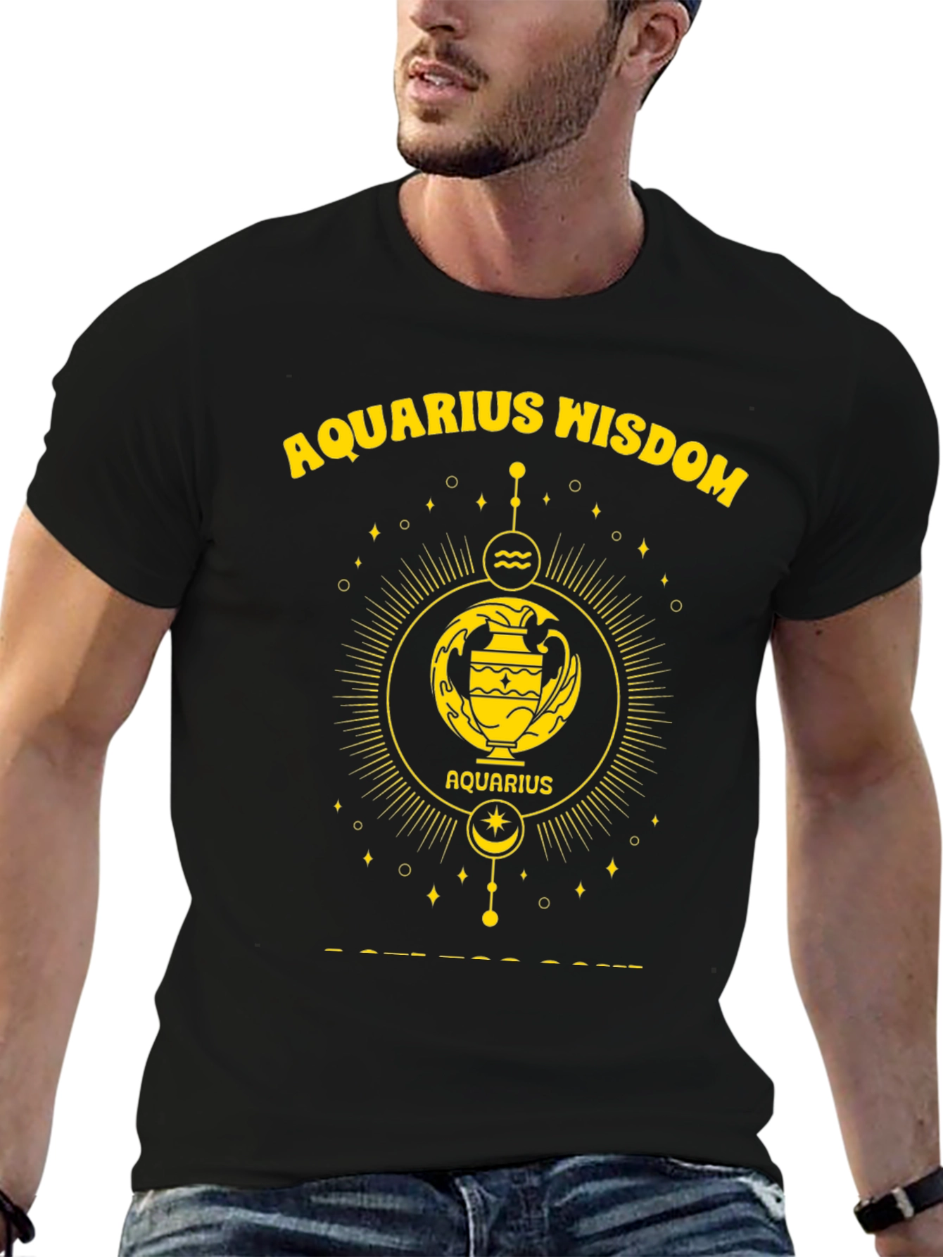 Aquarius Wisdom Graphic T-Shirt - Zodiac Astrology Tee