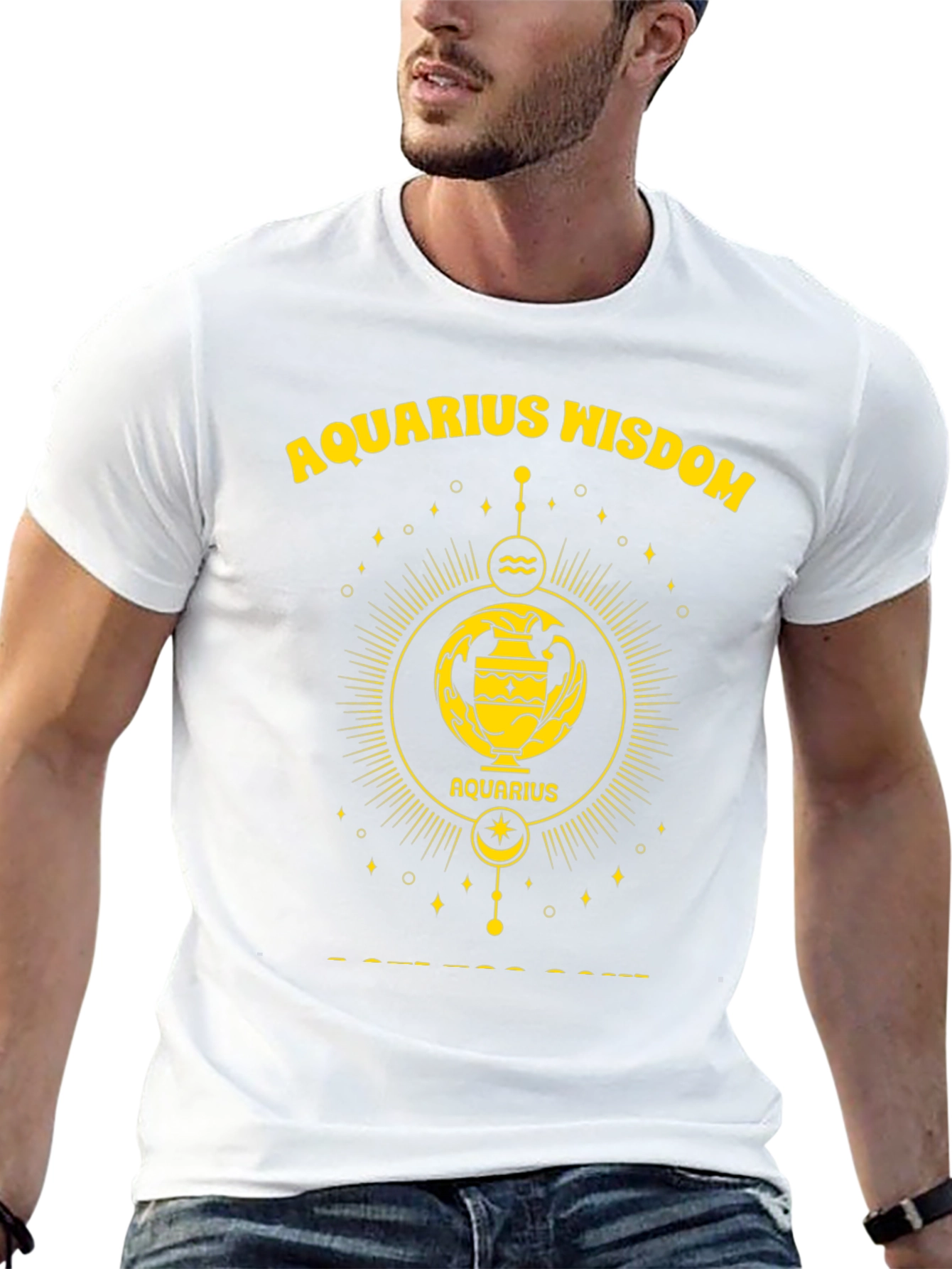 Aquarius Wisdom Graphic T-Shirt - Zodiac Astrology Tee