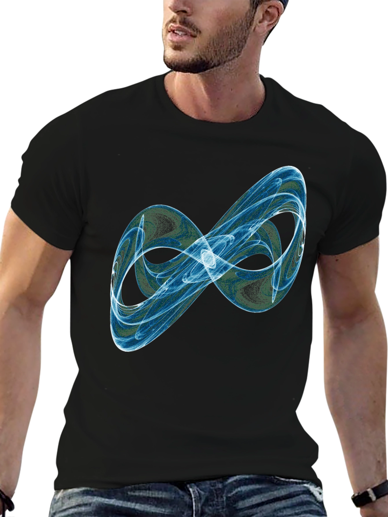 Abstract Infinity Black T-Shirt