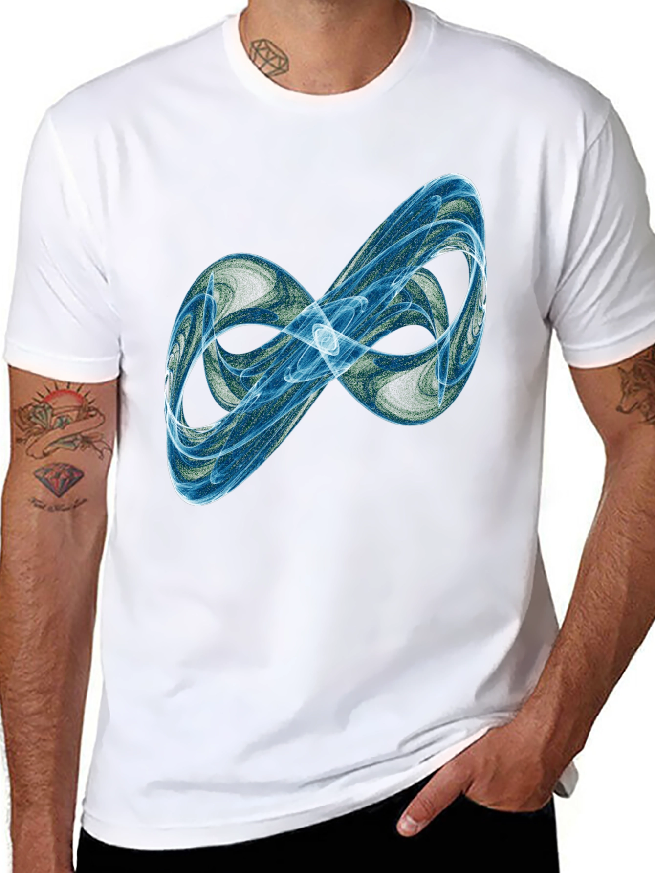 Abstract Infinity Black T-Shirt