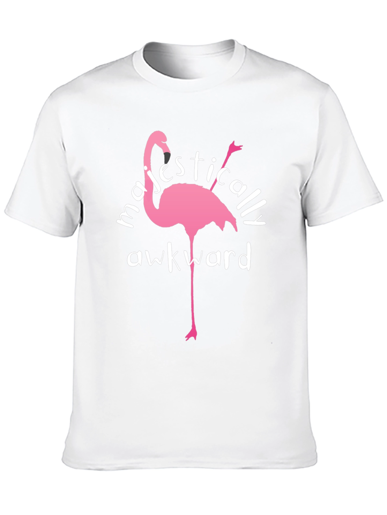 Majestically Awkward Flamingo Graphic Tee