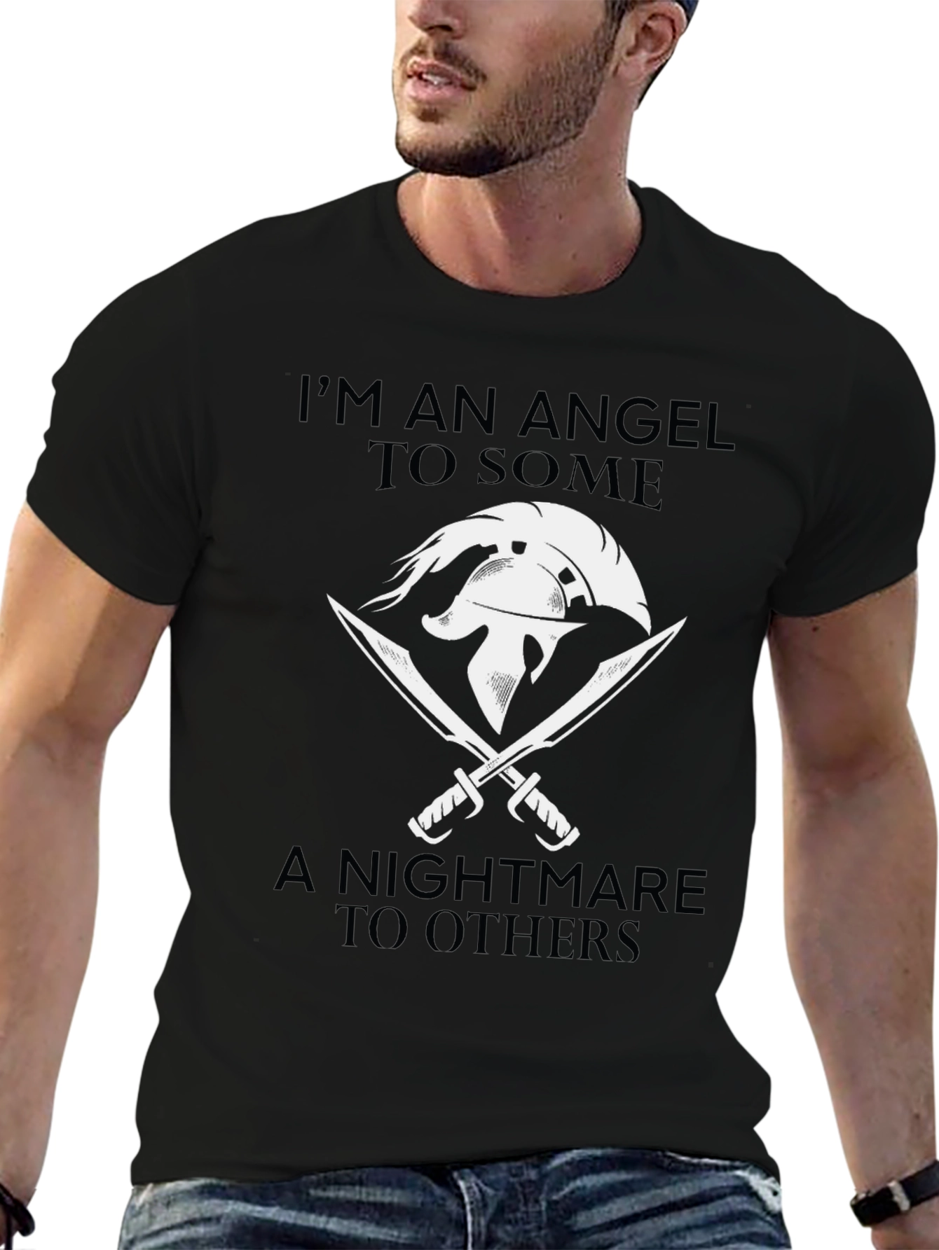 Angel Nightmare Graphic T-Shirt - Mens Black Tee
