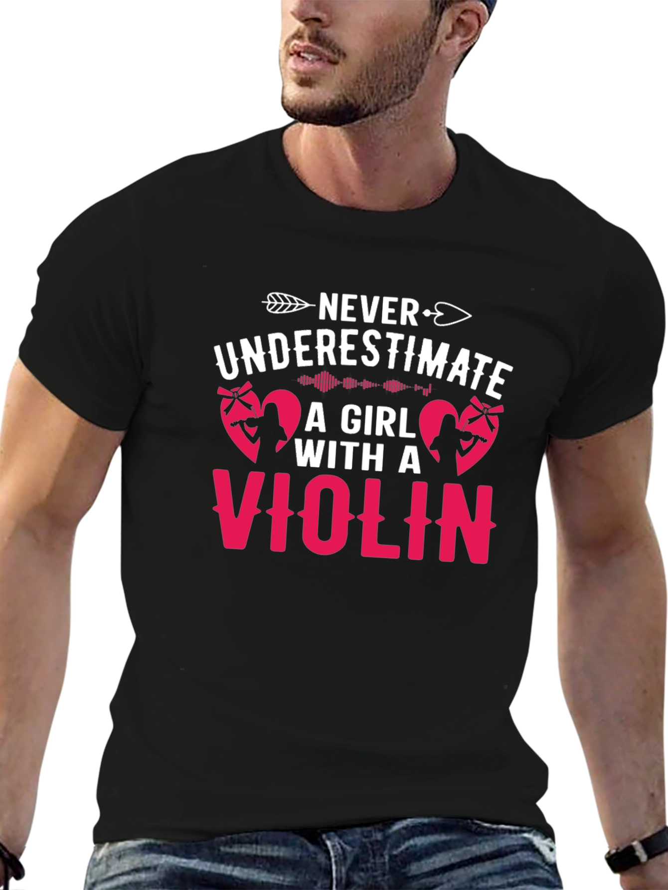 Never Underestimate Violin Girl T-Shirt