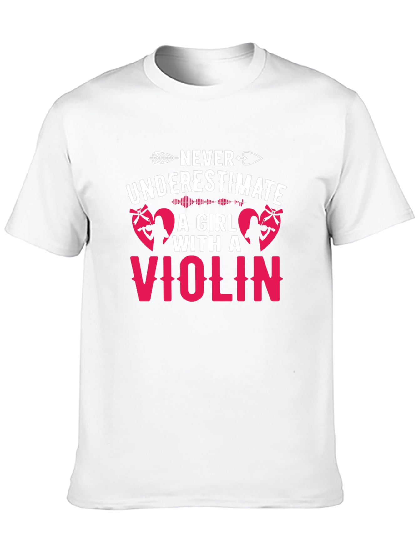 Never Underestimate Violin Girl T-Shirt