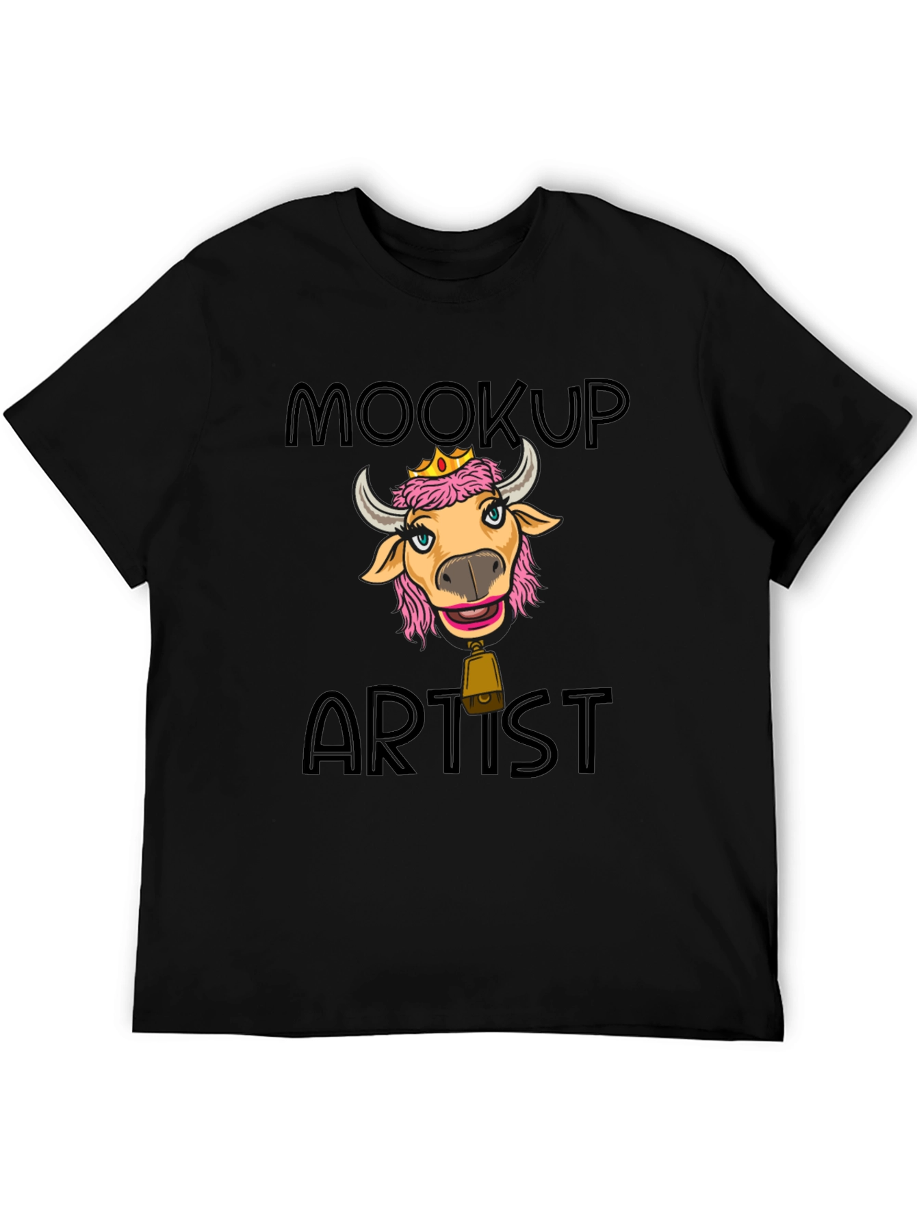 Moocup Artist Graphic T-Shirt Funny Cow Tee