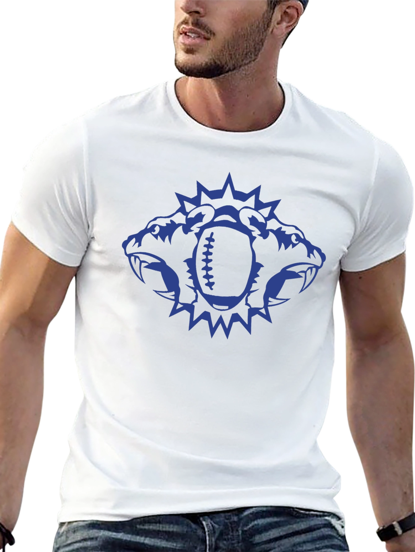 Three-Headed Dog Football Graphic Tee