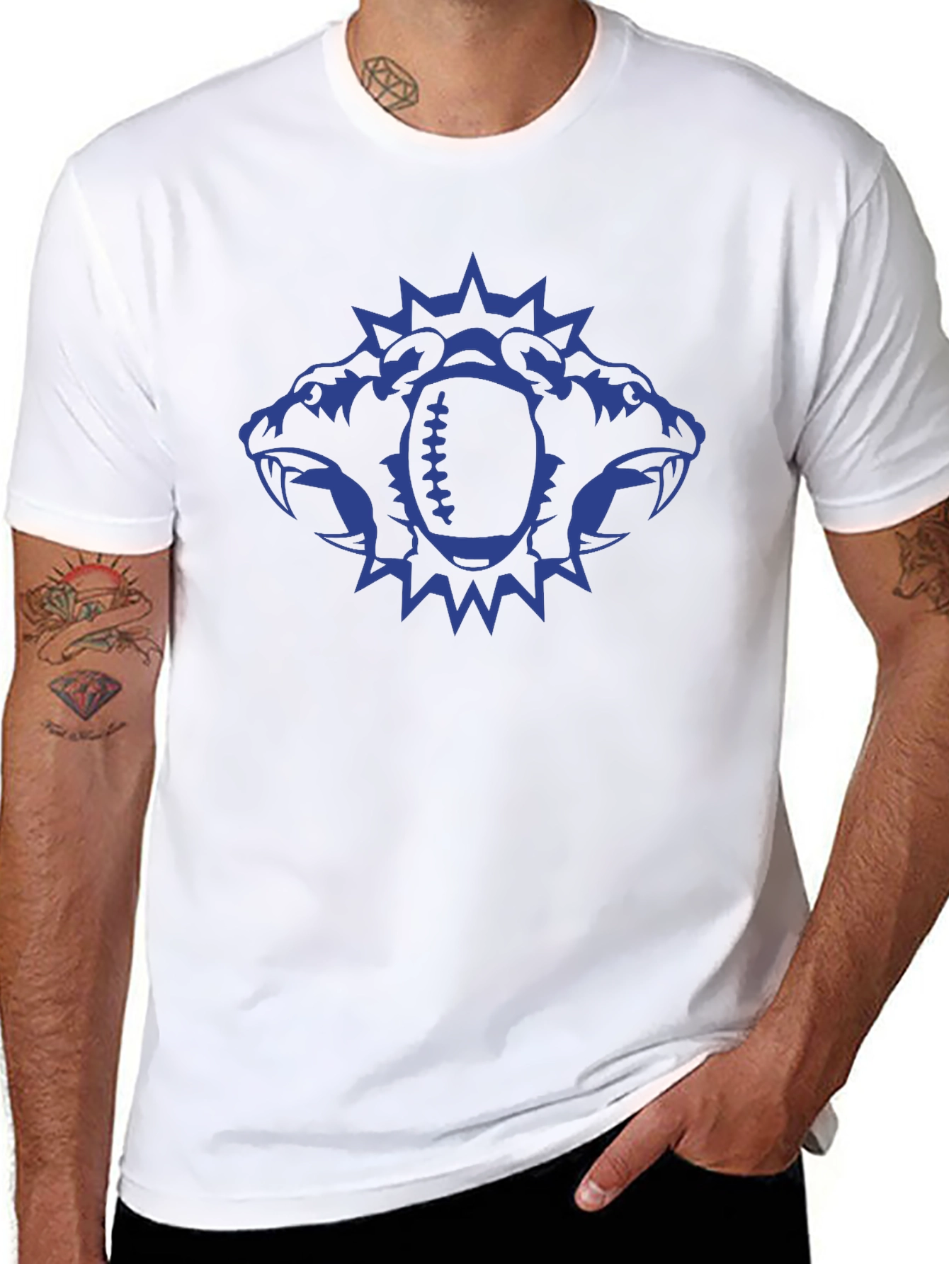 Three-Headed Dog Football Graphic Tee