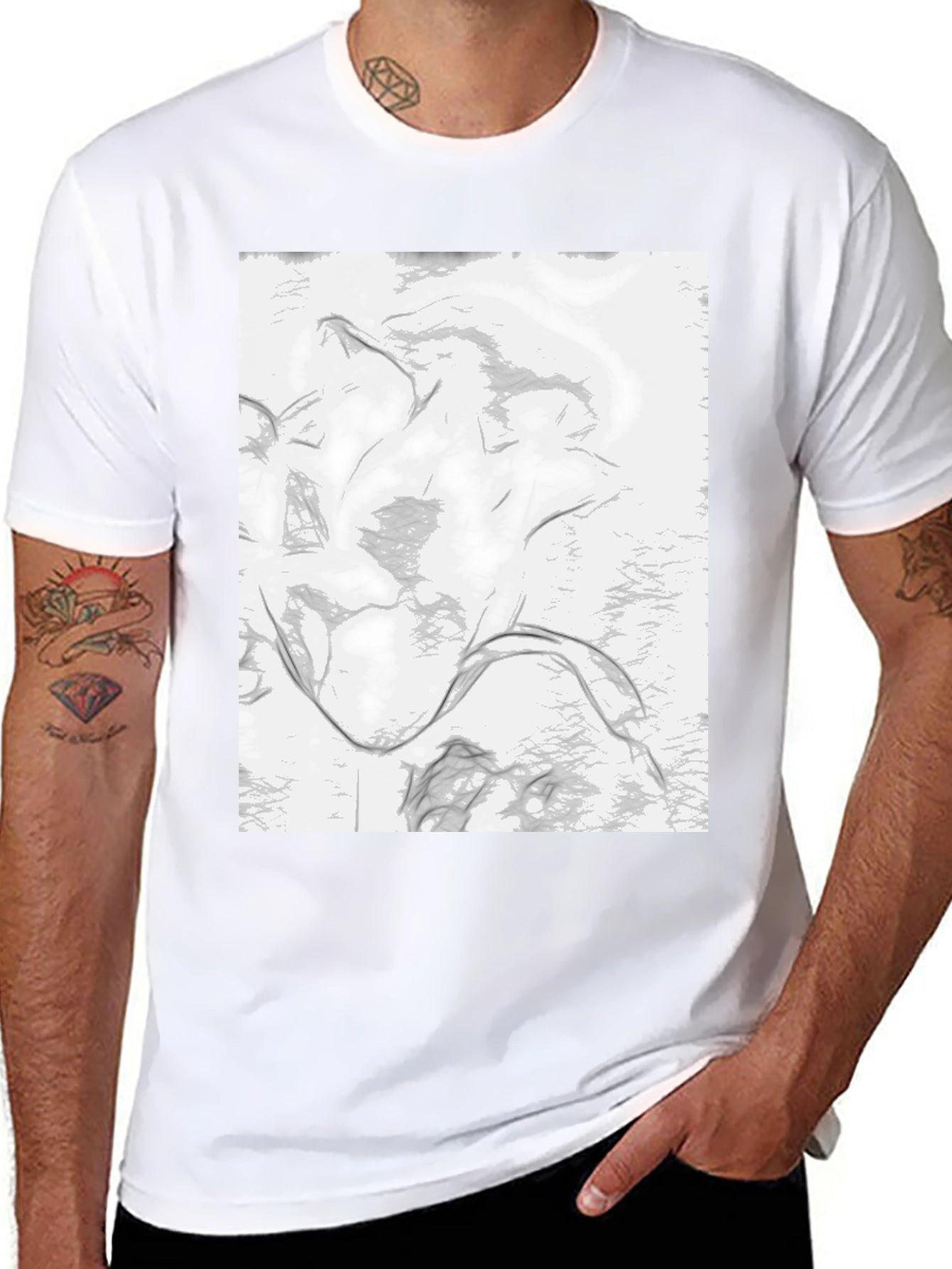 Abstract Design Black T-Shirt