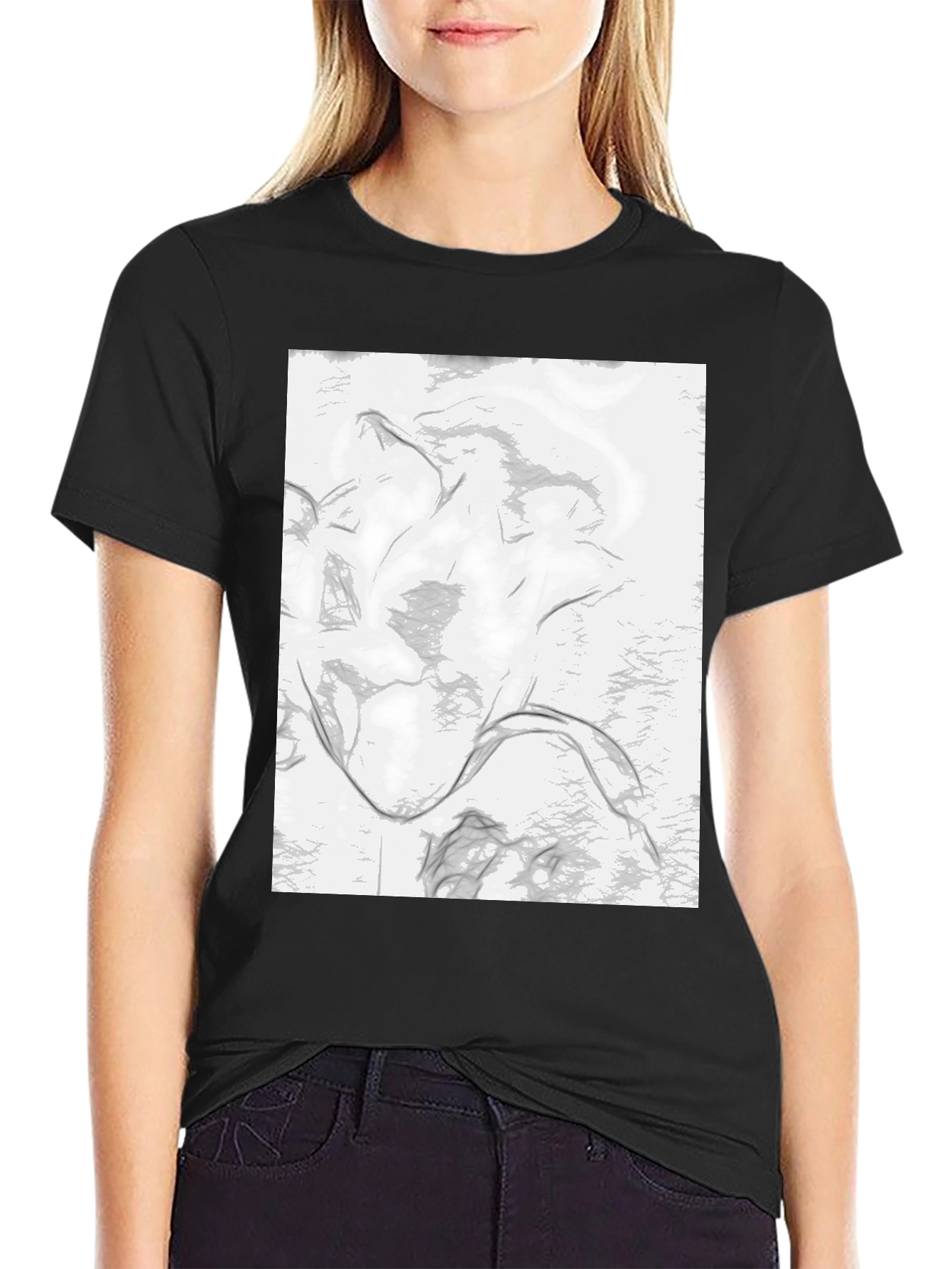 Abstract Design Black T-Shirt