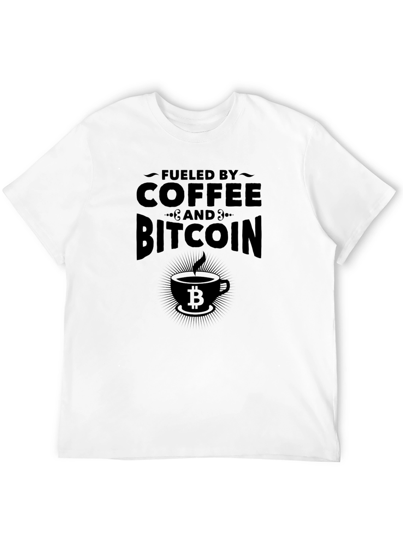 Fueled by Coffee & Bitcoin Black T-Shirt