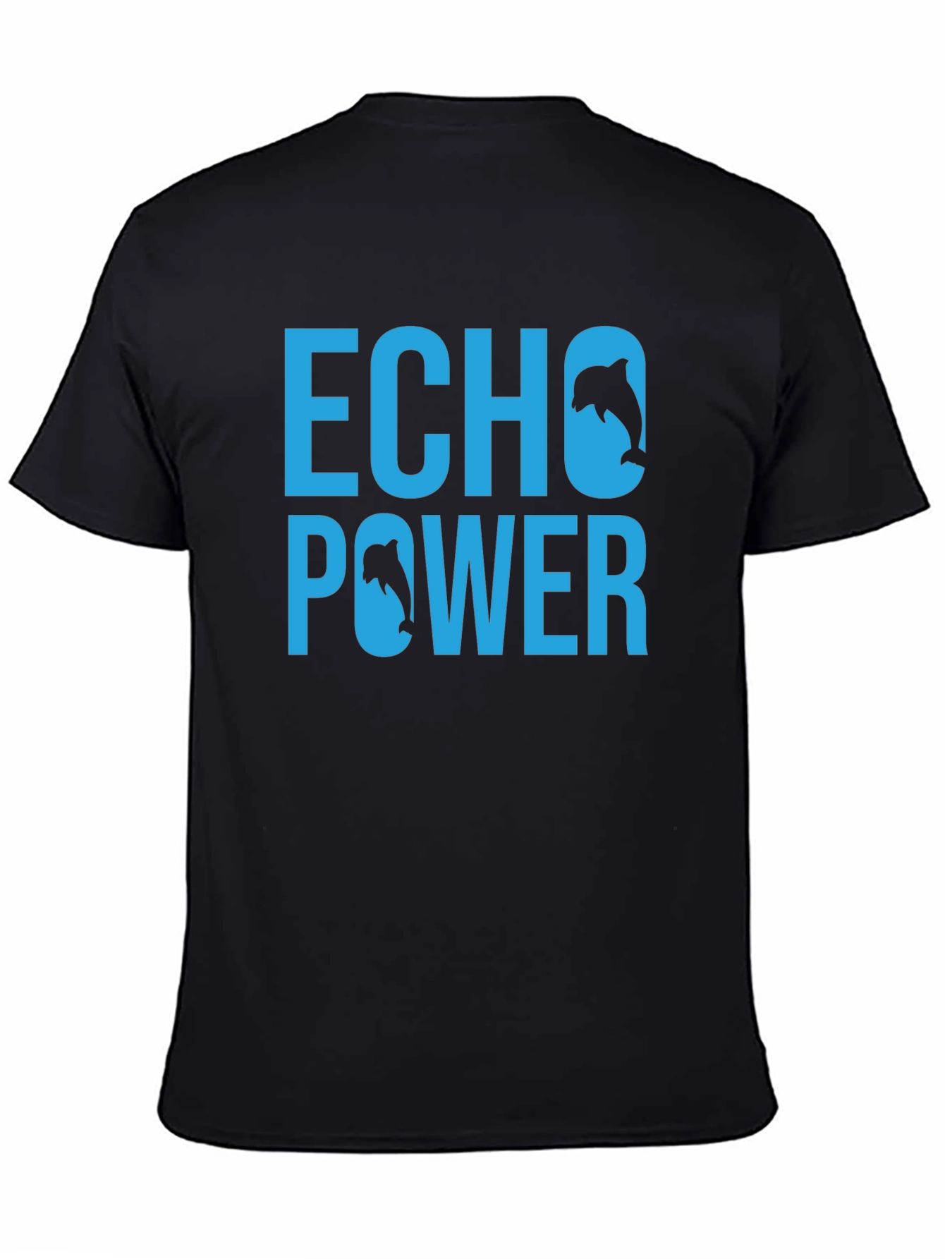 Echo Power Dolphin Graphic T-Shirt - Black