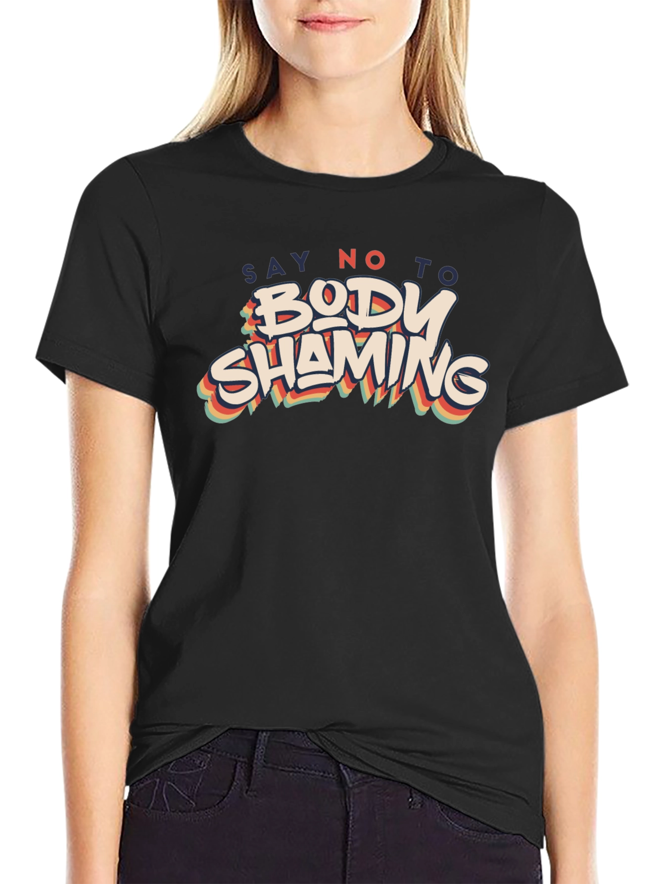Say No to Body Shaming Graphic T-Shirt