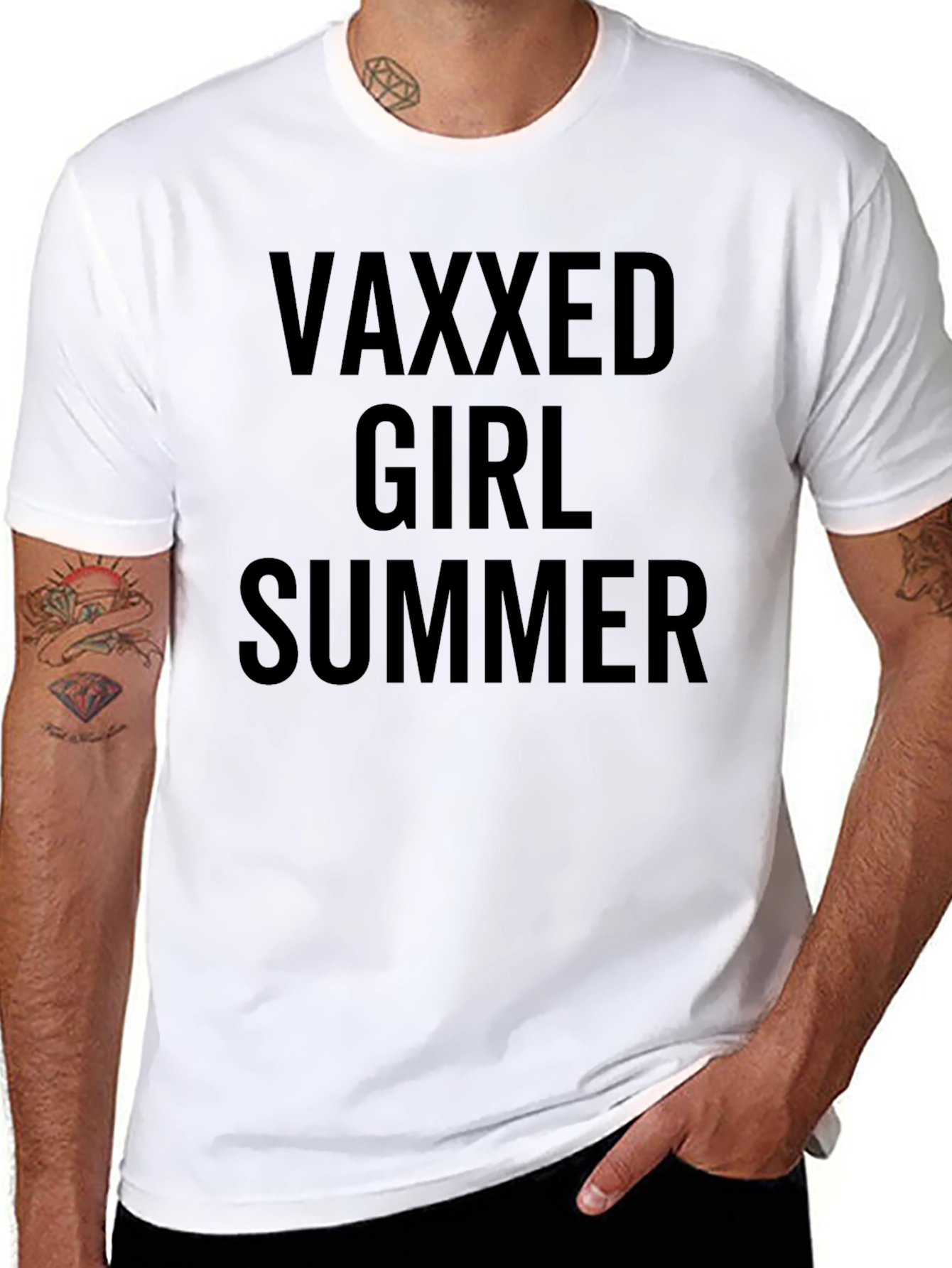 Vaxxed Girl Summer T-Shirt - Black