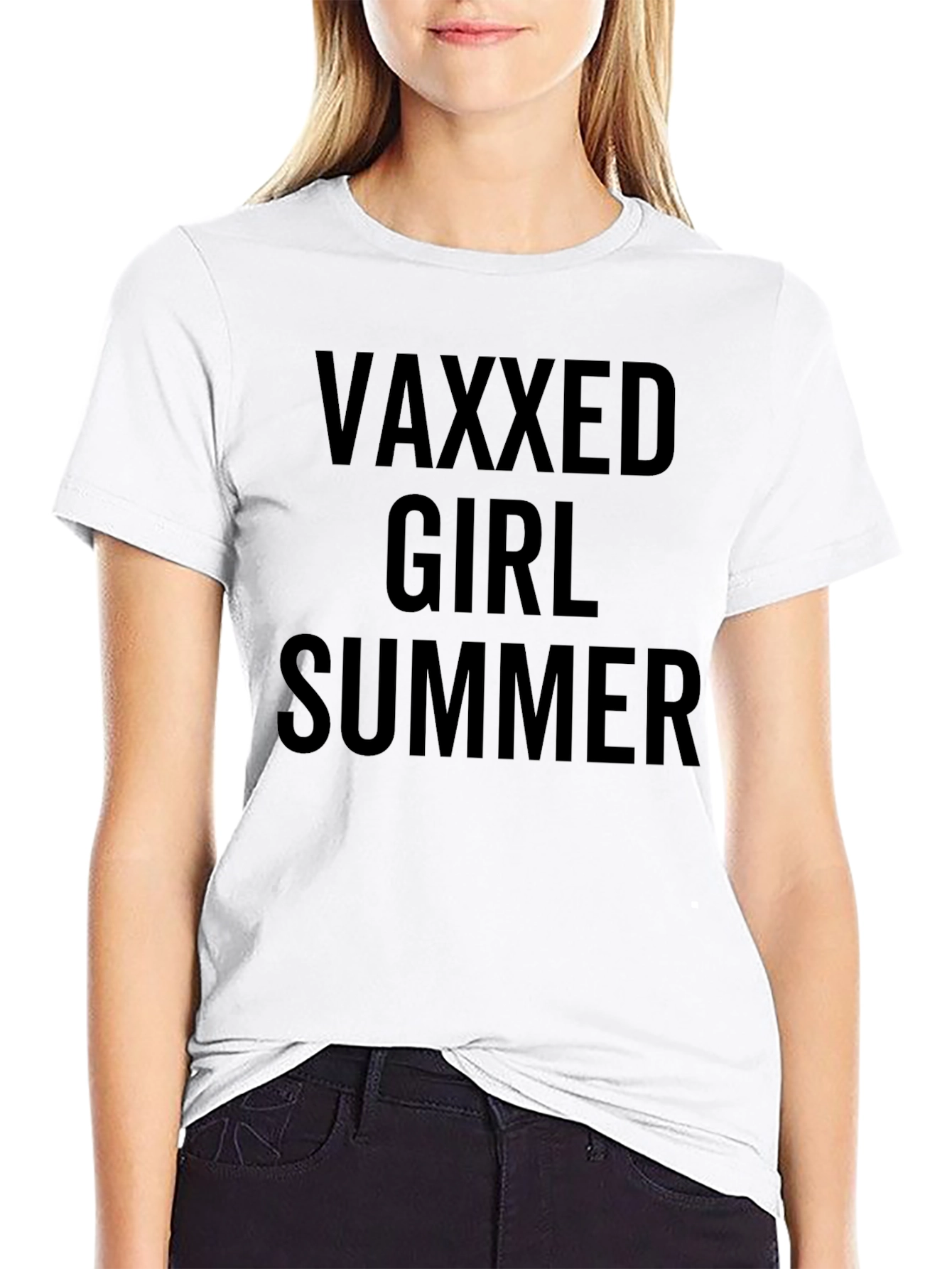 Vaxxed Girl Summer T-Shirt - Black