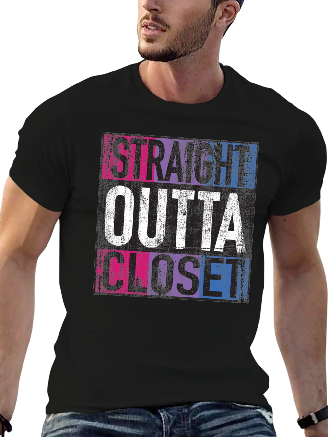 Straight Outta Closet Bi Pride T-Shirt