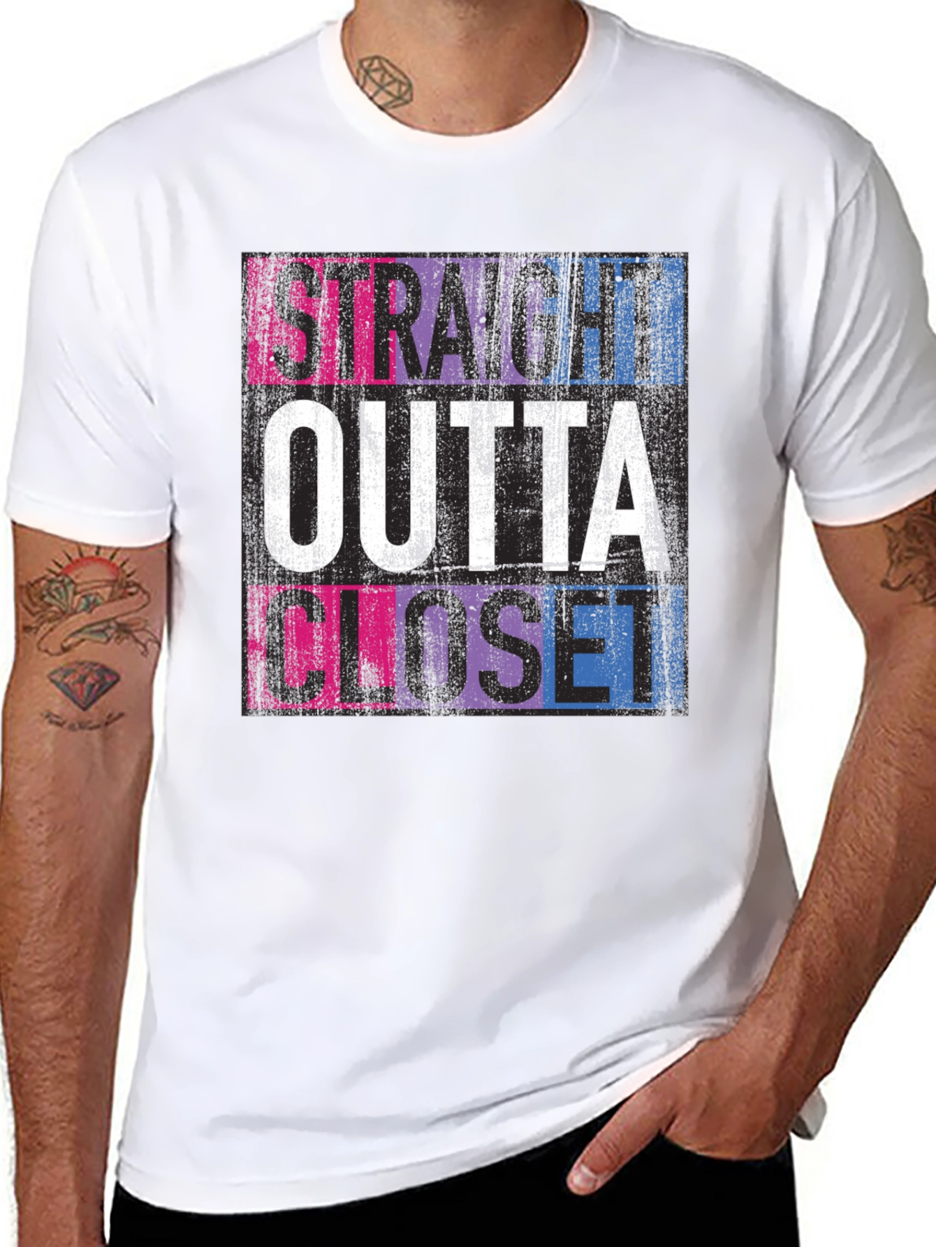 Straight Outta Closet Bi Pride T-Shirt