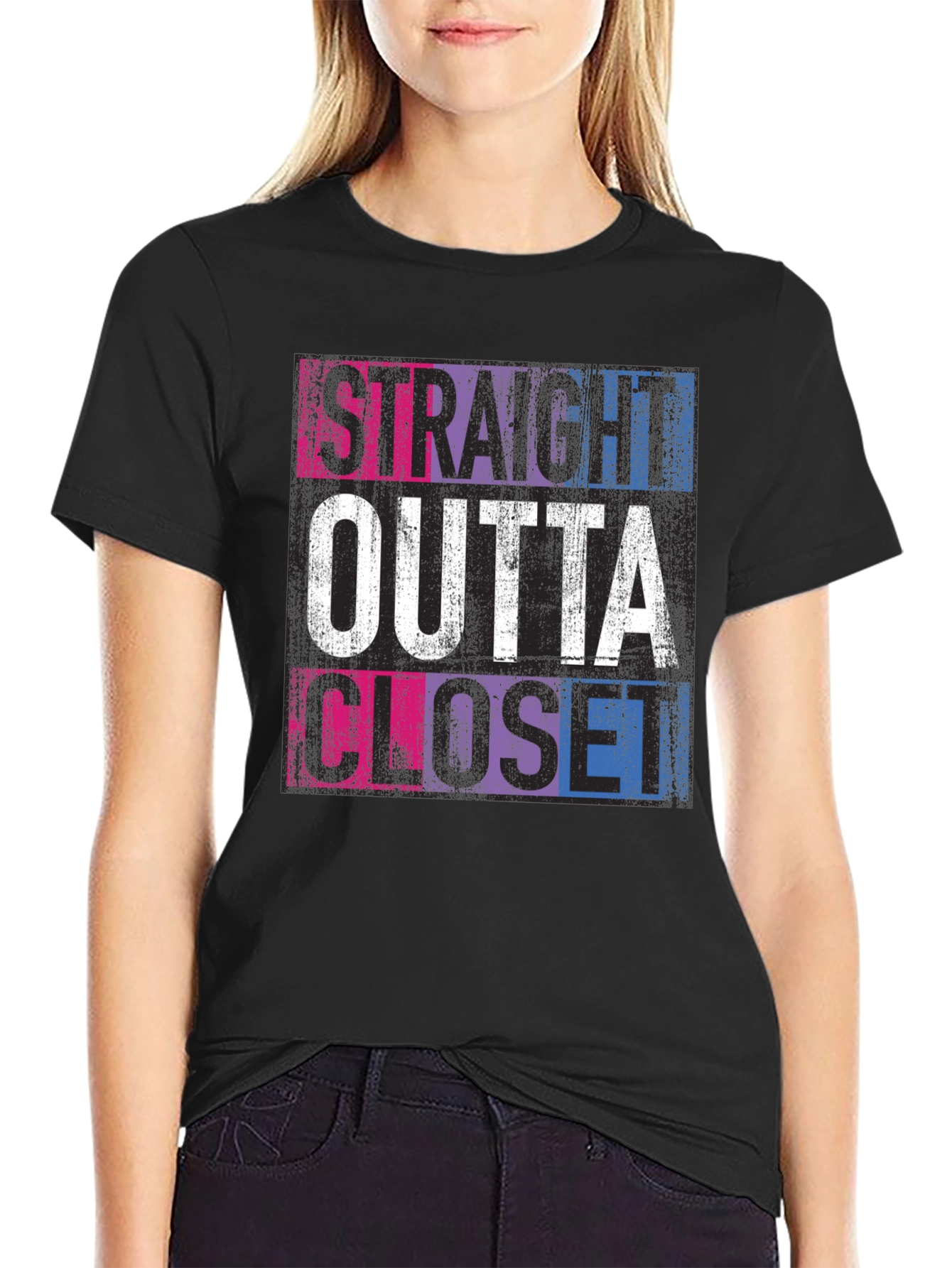 Straight Outta Closet Bi Pride T-Shirt