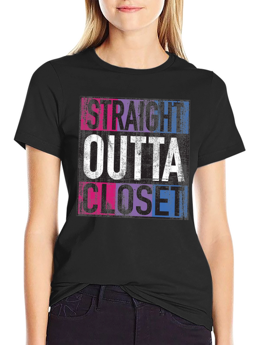 Straight Outta Closet Bi Pride T-Shirt