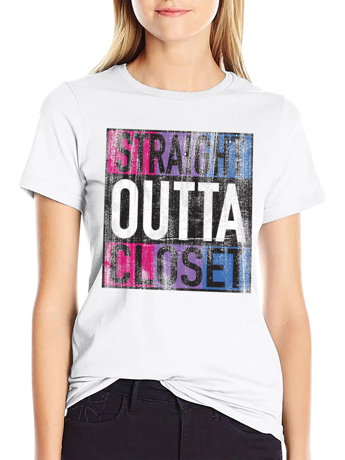 Straight Outta Closet Bi Pride T-Shirt