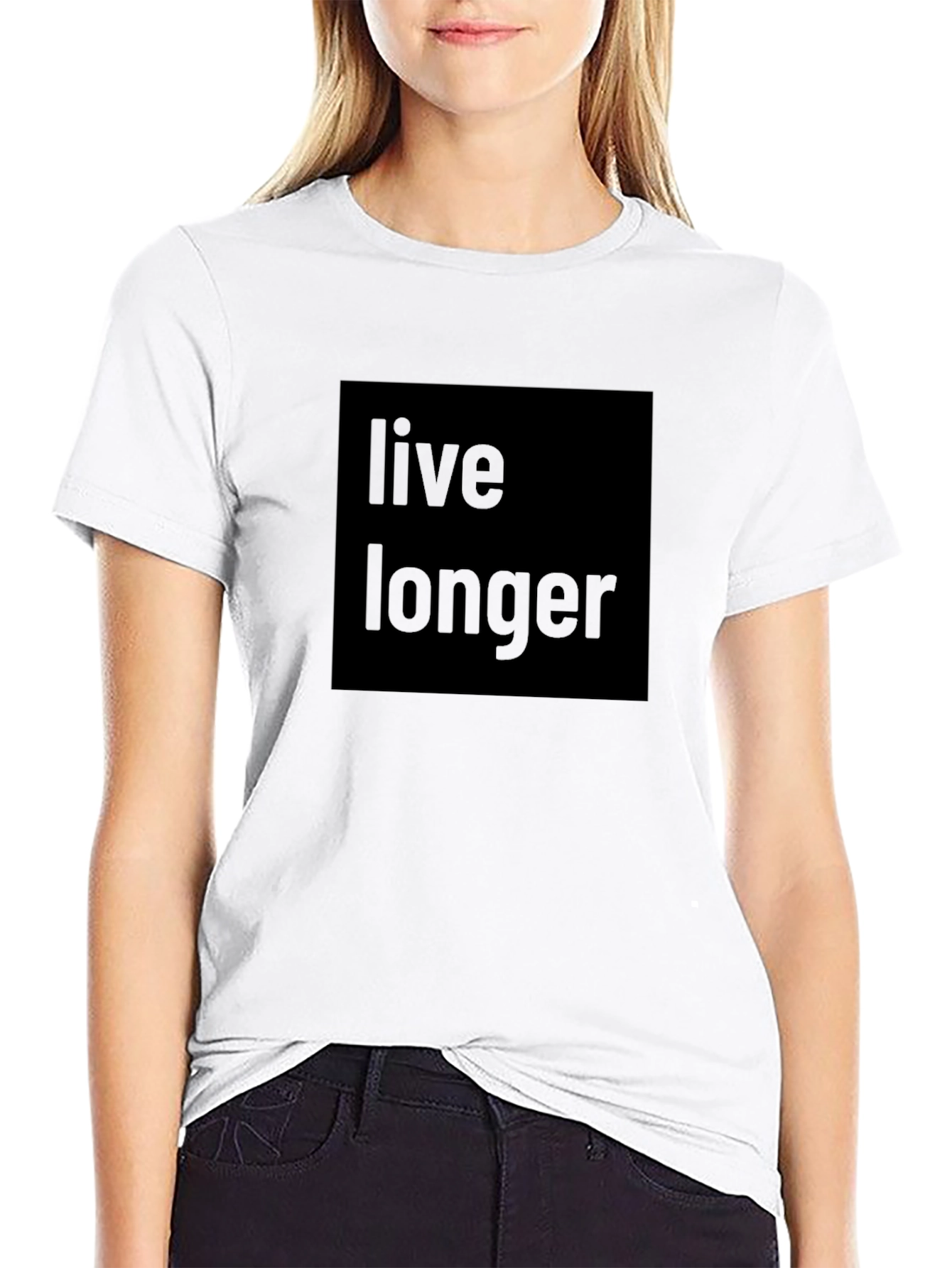 Live Longer Black Tee - Classic & Comfortable