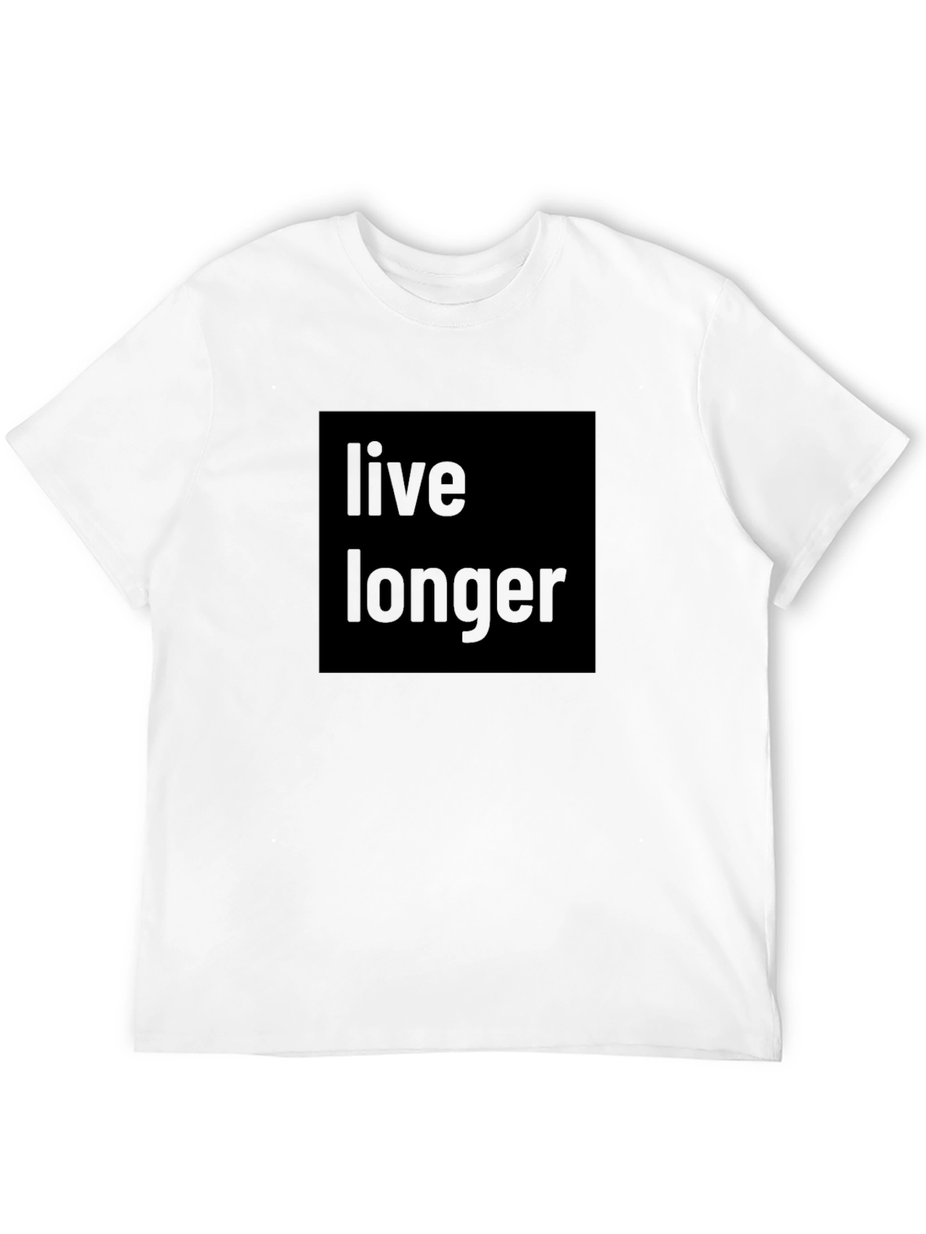 Live Longer Black Tee - Classic & Comfortable