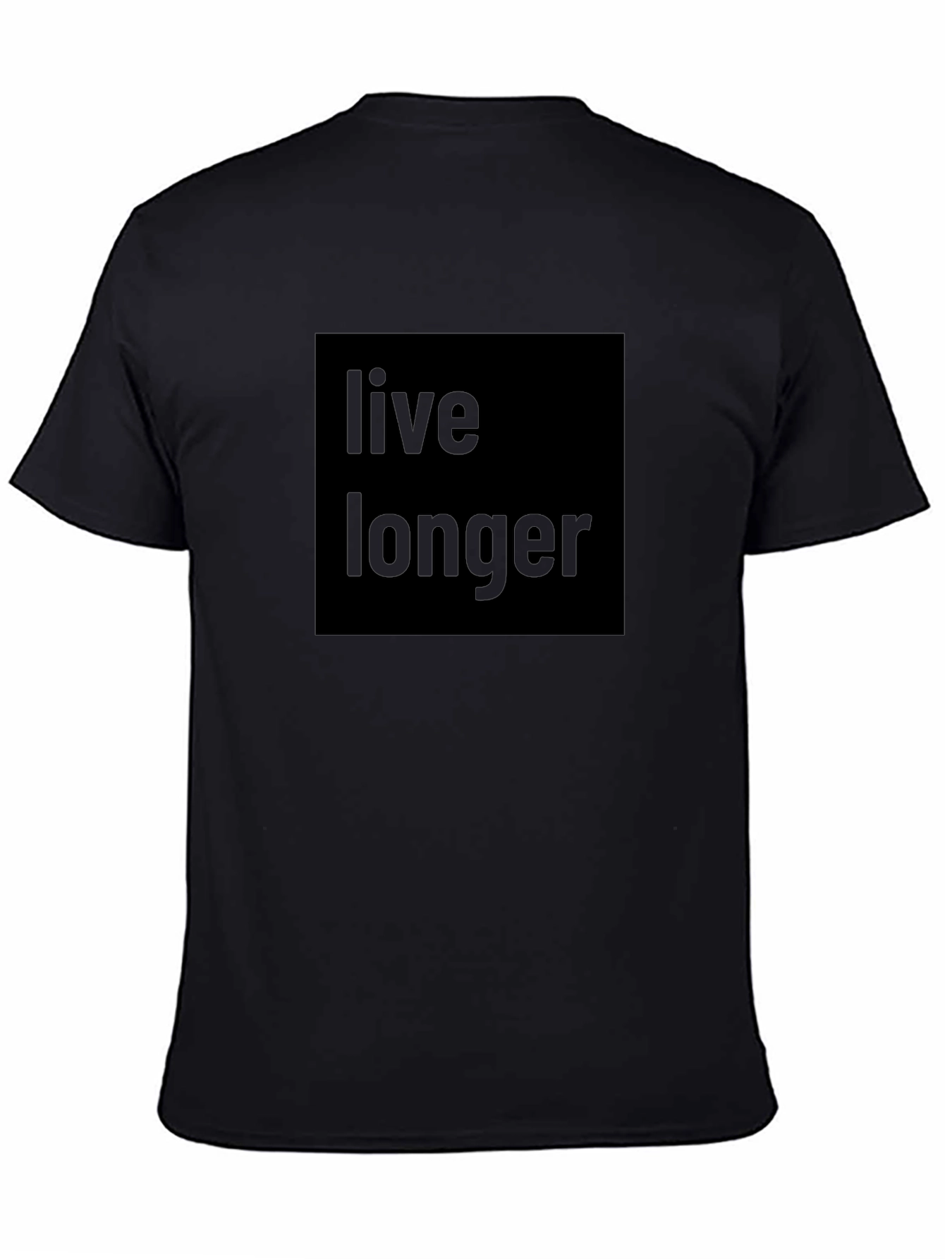 Live Longer Black Tee - Classic & Comfortable