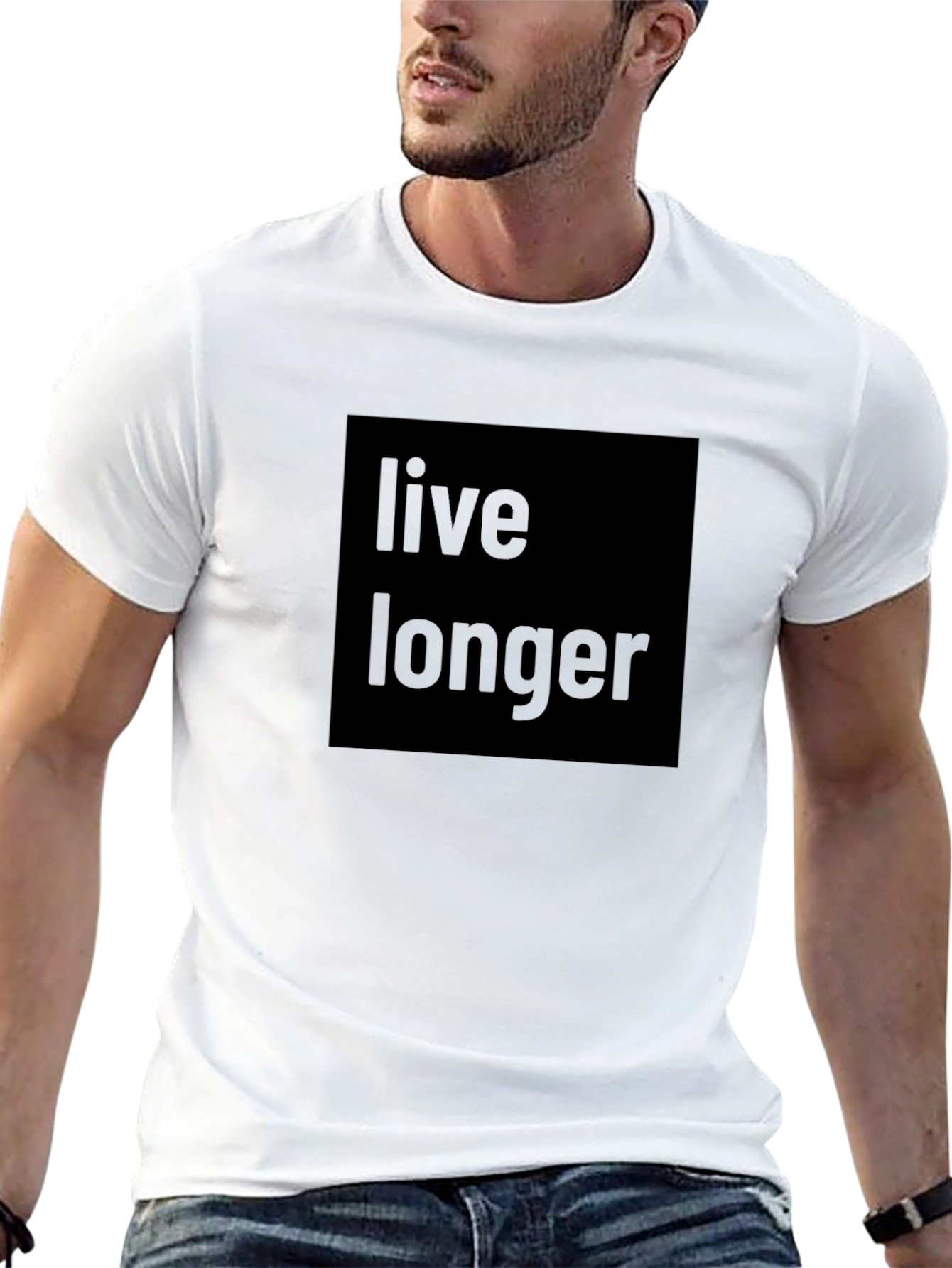 Live Longer Black Tee - Classic & Comfortable