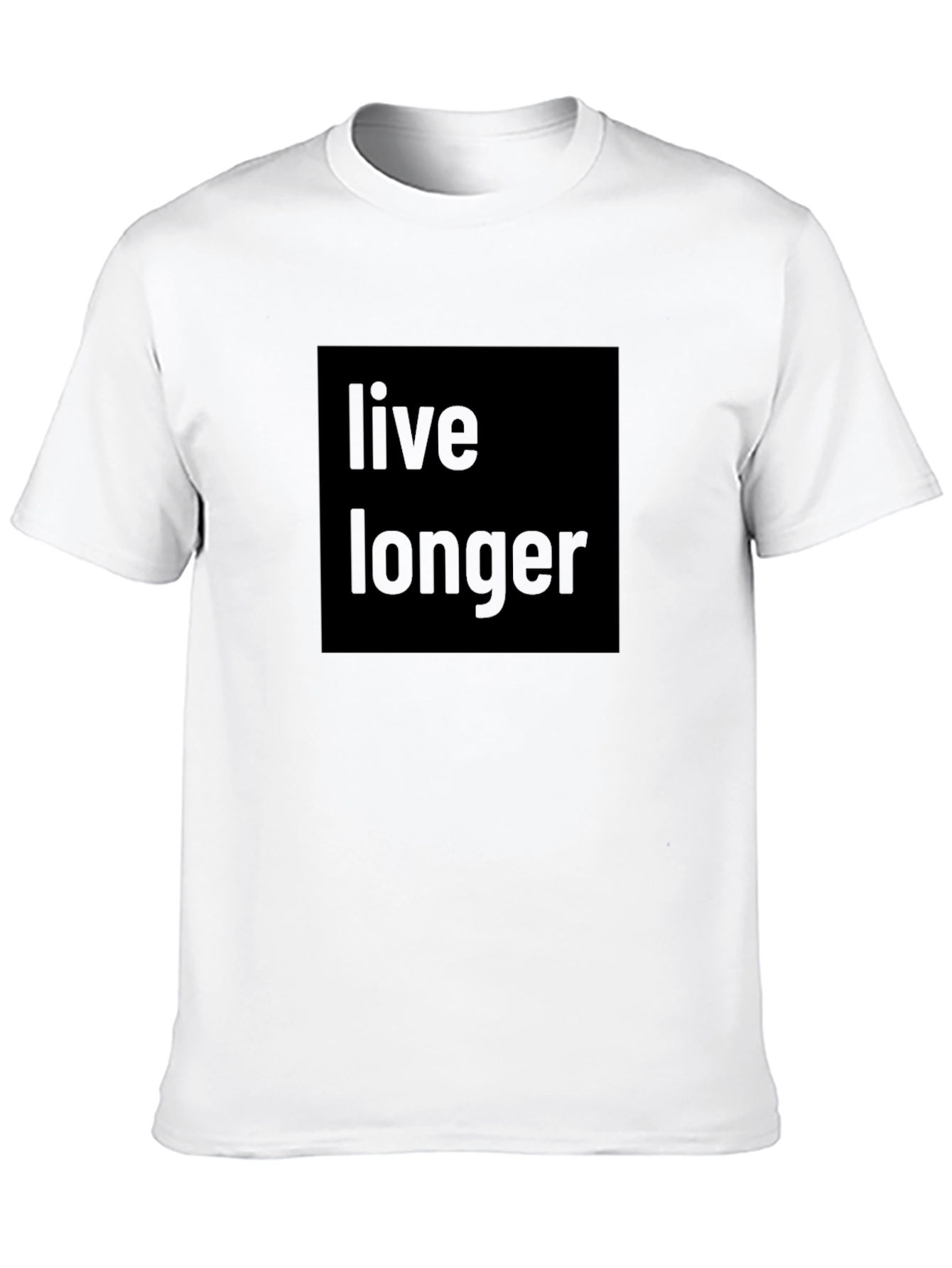 Live Longer Black Tee - Classic & Comfortable
