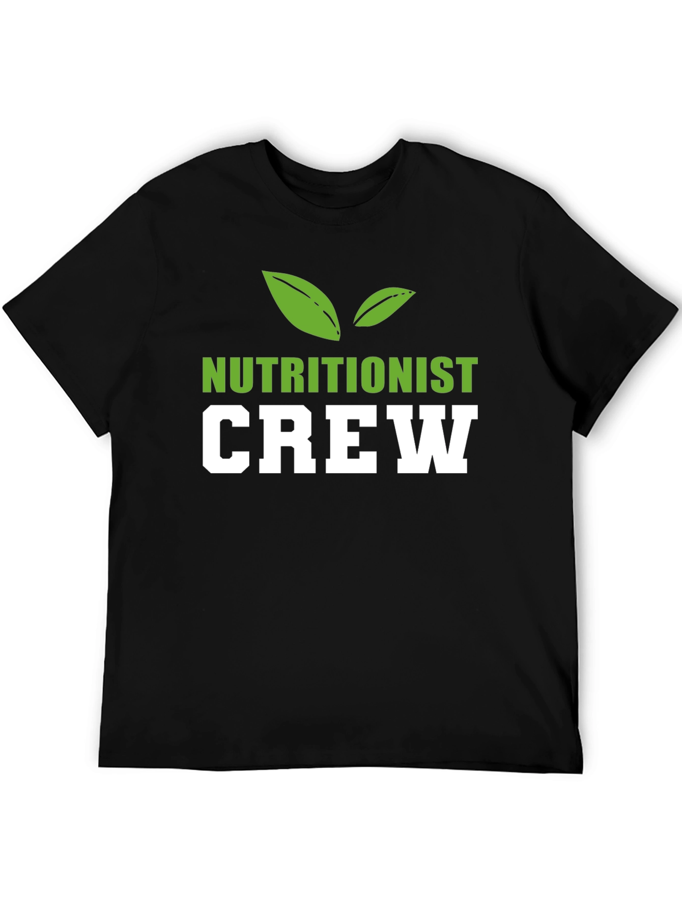 Nutritionist Crew T-Shirt Black Cotton Blend