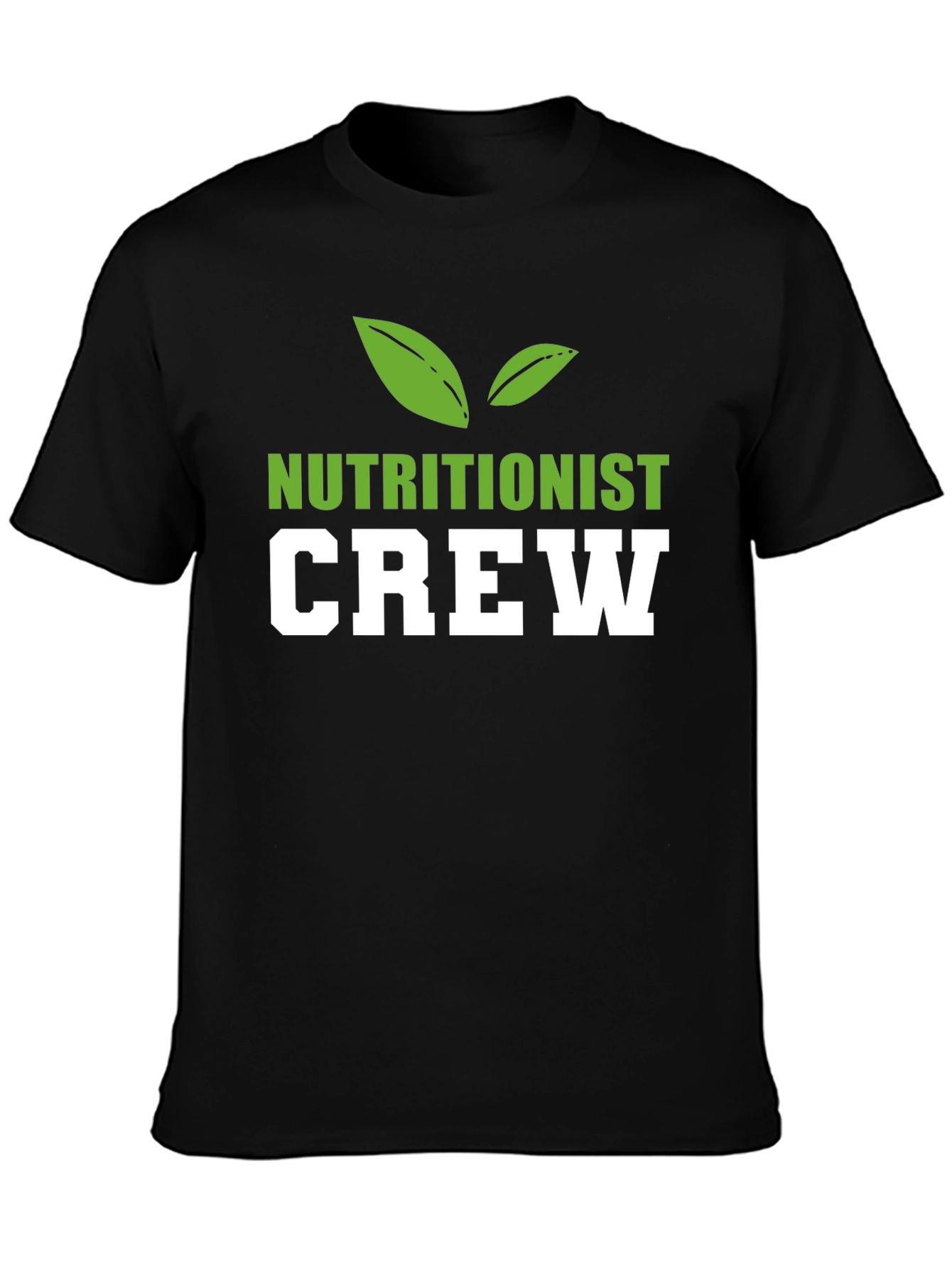 Nutritionist Crew T-Shirt Black Cotton Blend