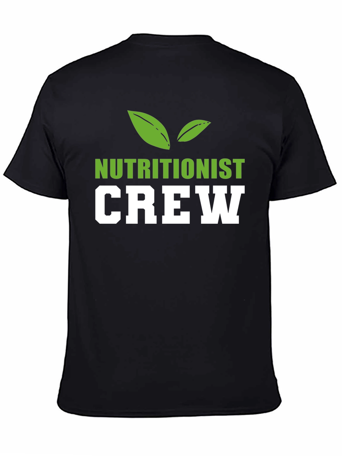 Nutritionist Crew T-Shirt Black Cotton Blend