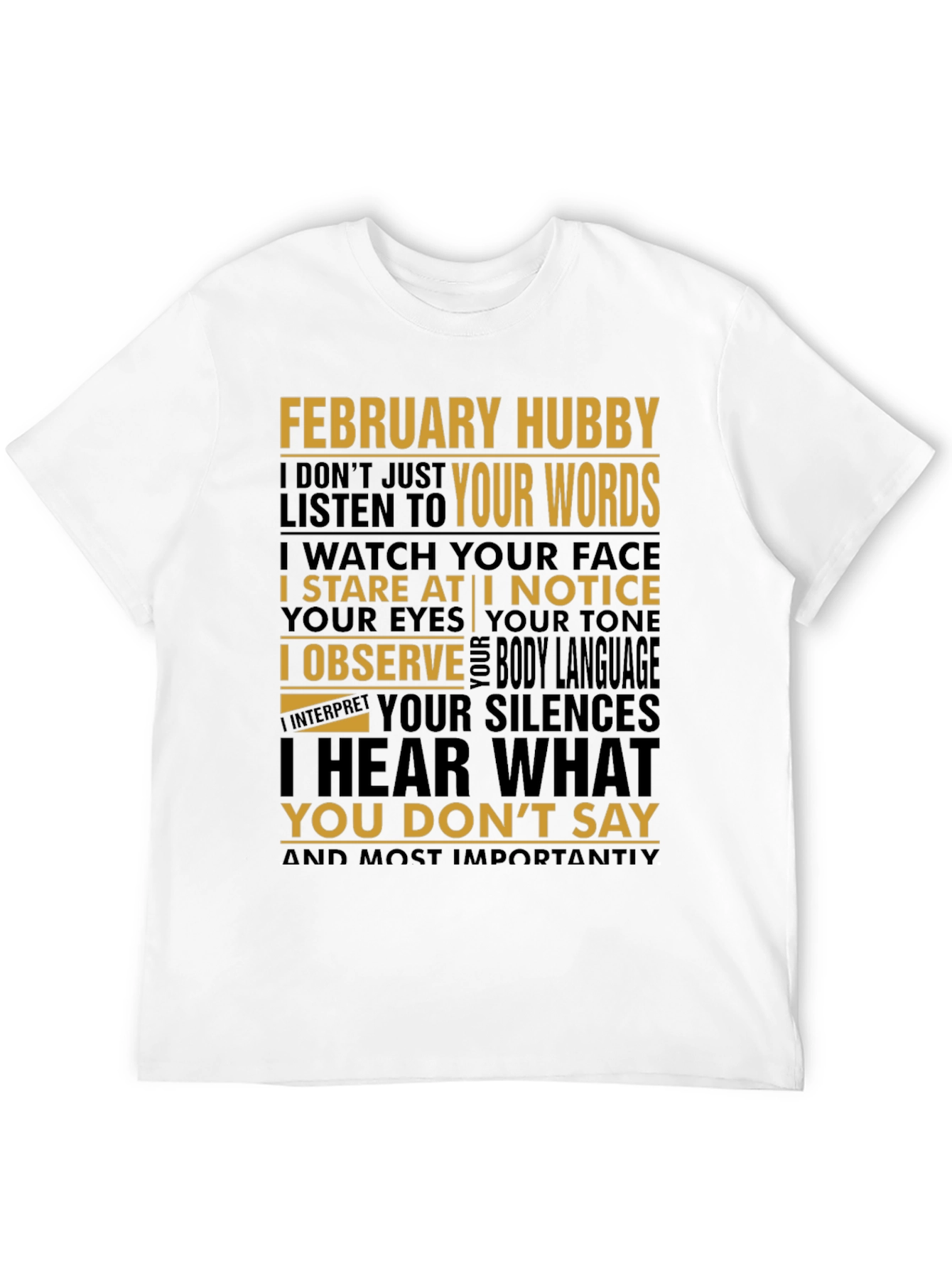 February Hubby Graphic T-Shirt