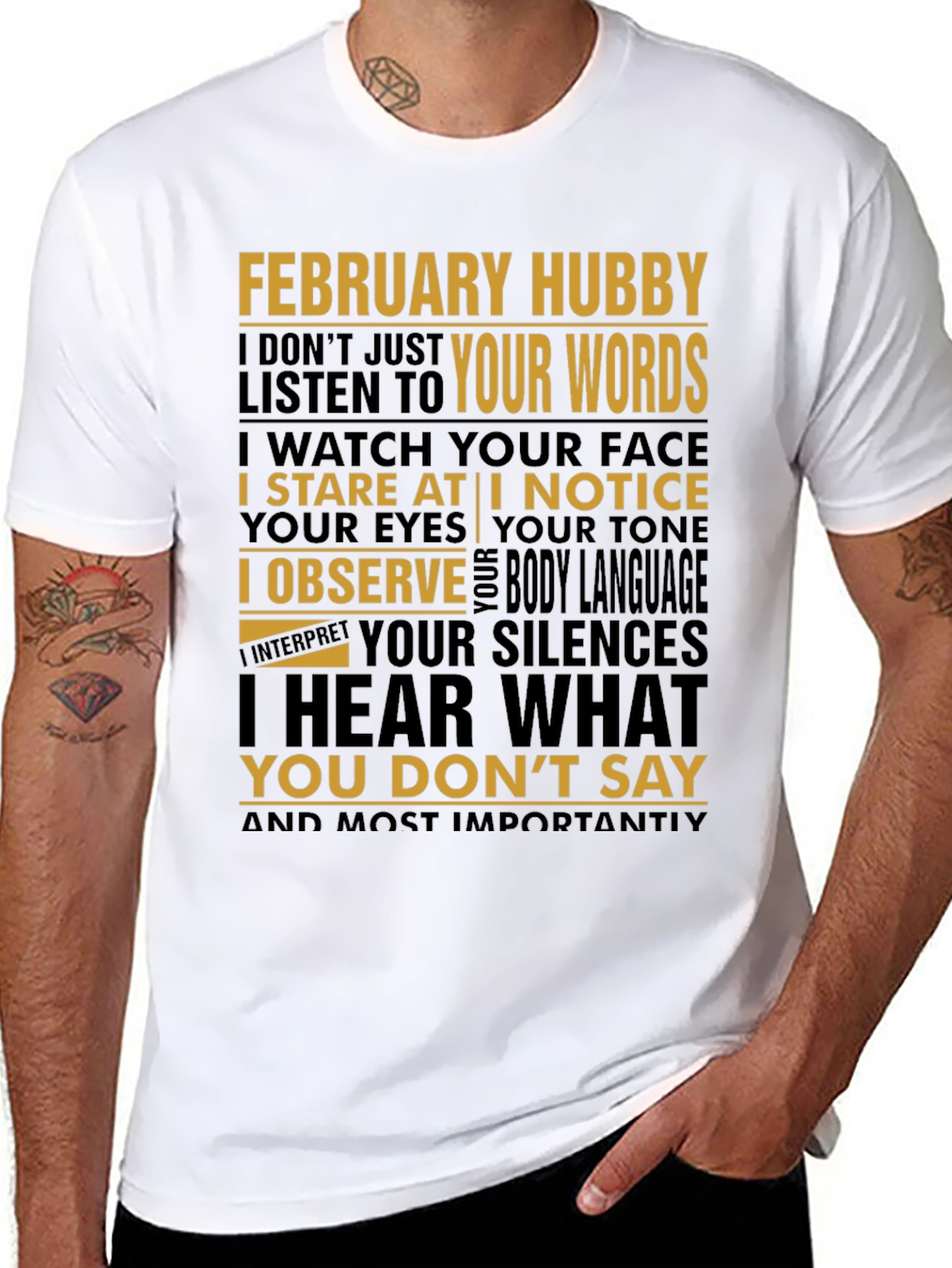 February Hubby Graphic T-Shirt
