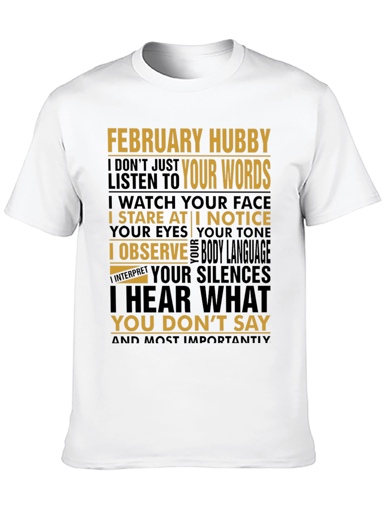 February Hubby Graphic T-Shirt