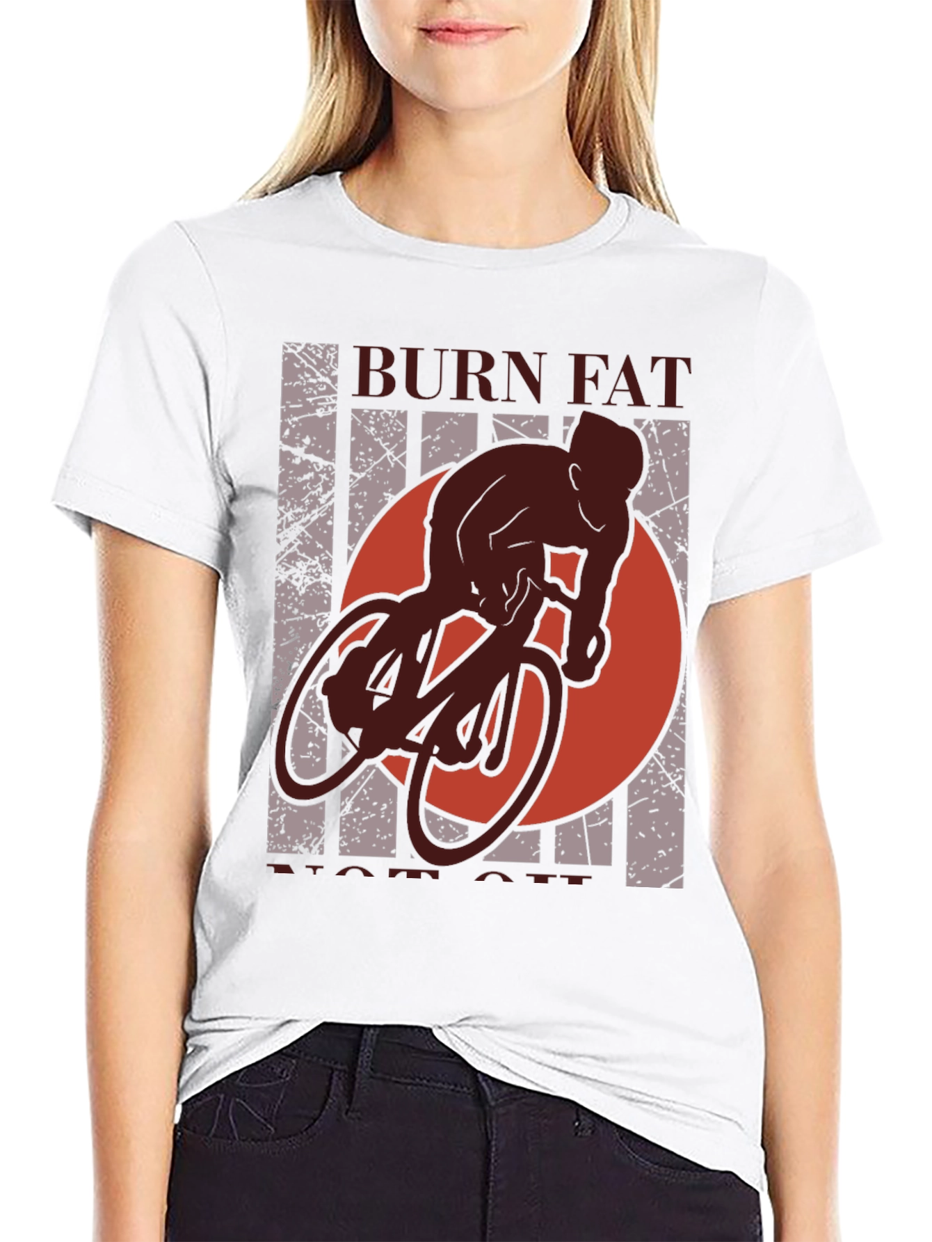 Burn Fat Not Oil Cycling T-Shirt