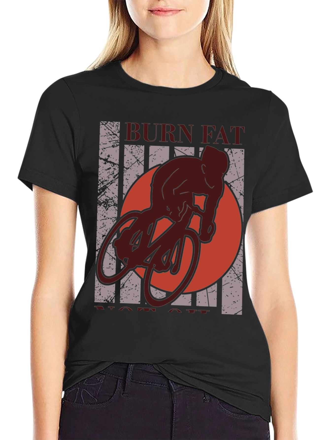 Burn Fat Not Oil Cycling T-Shirt