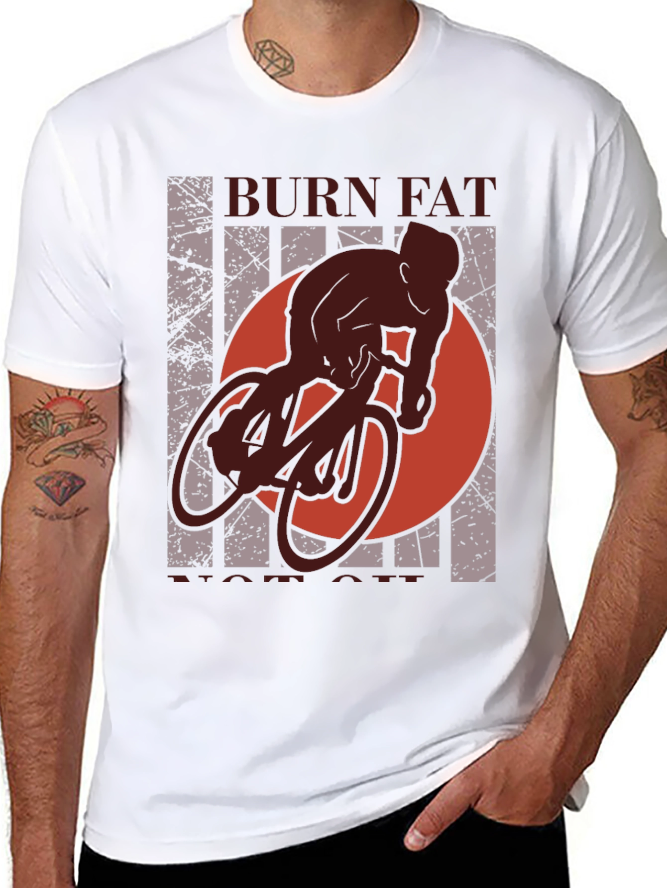 Burn Fat Not Oil Cycling T-Shirt