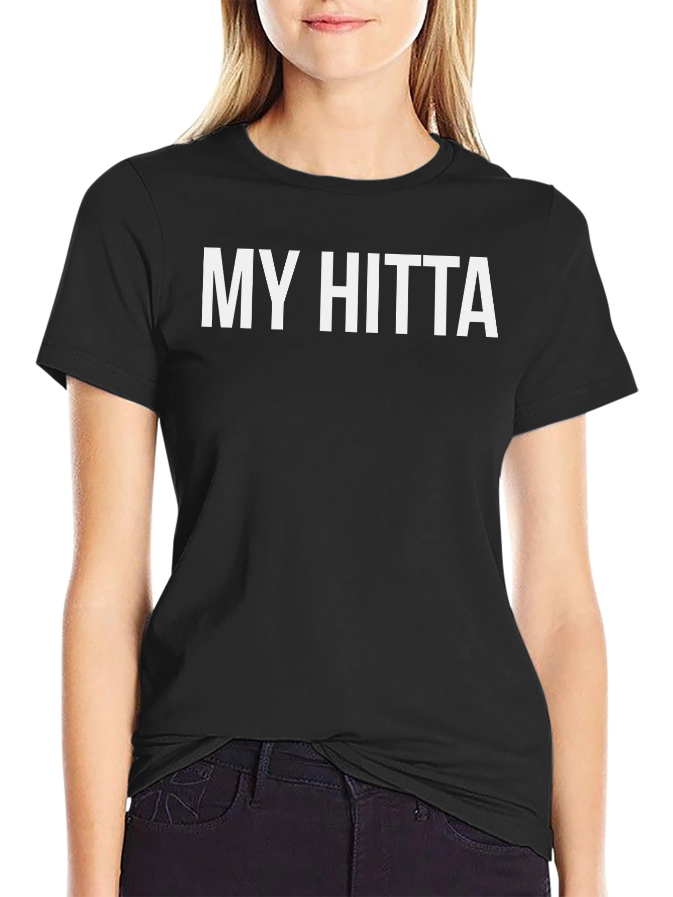 My Hitta Black Graphic Tee - Casual Style