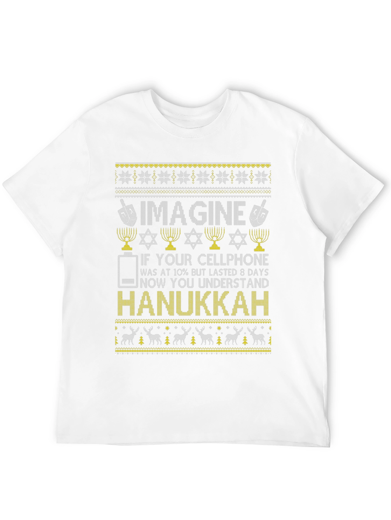 Hanukkah Cellphone Battery T-Shirt
