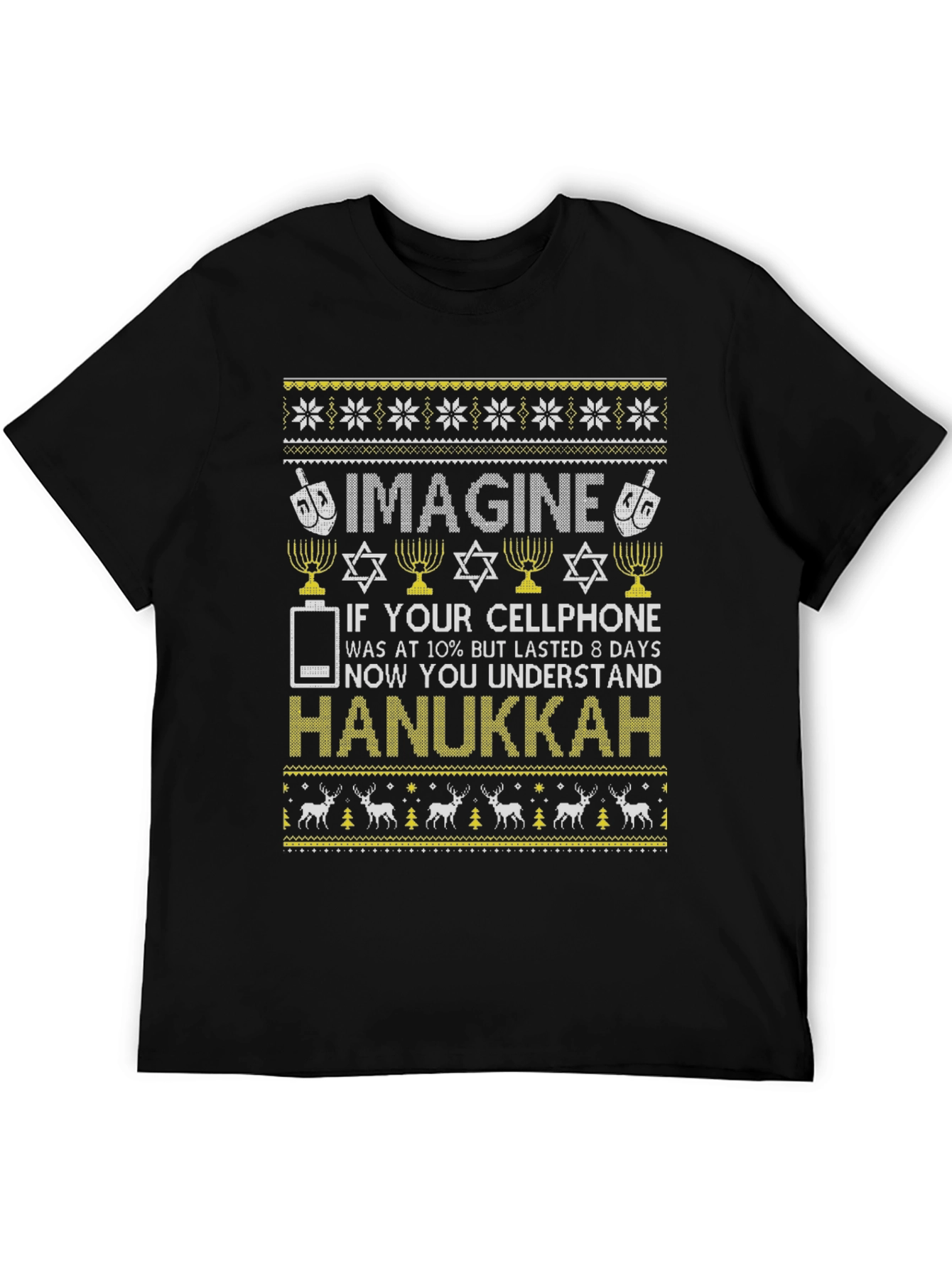 Hanukkah Cellphone Battery T-Shirt