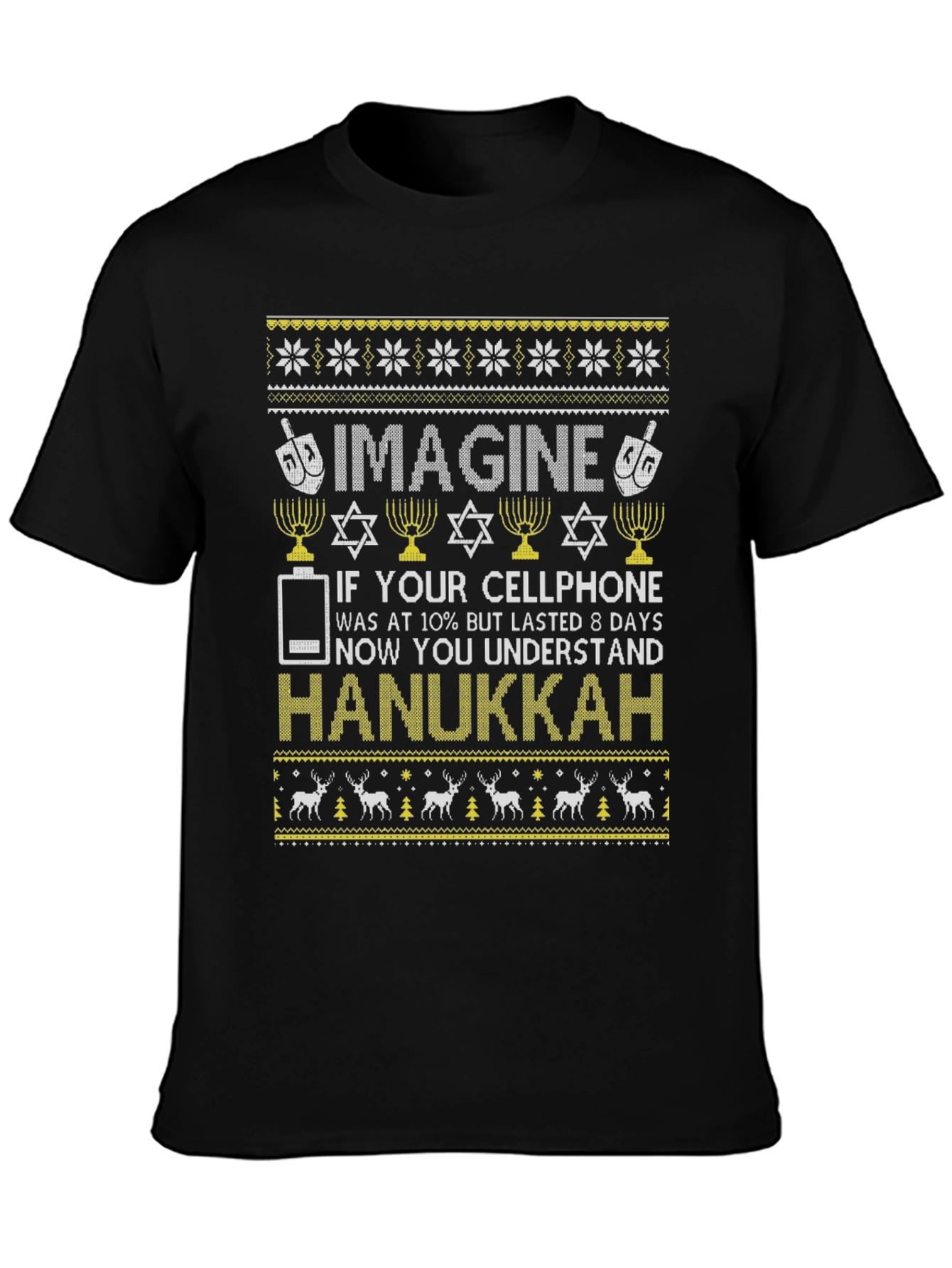 Hanukkah Cellphone Battery T-Shirt