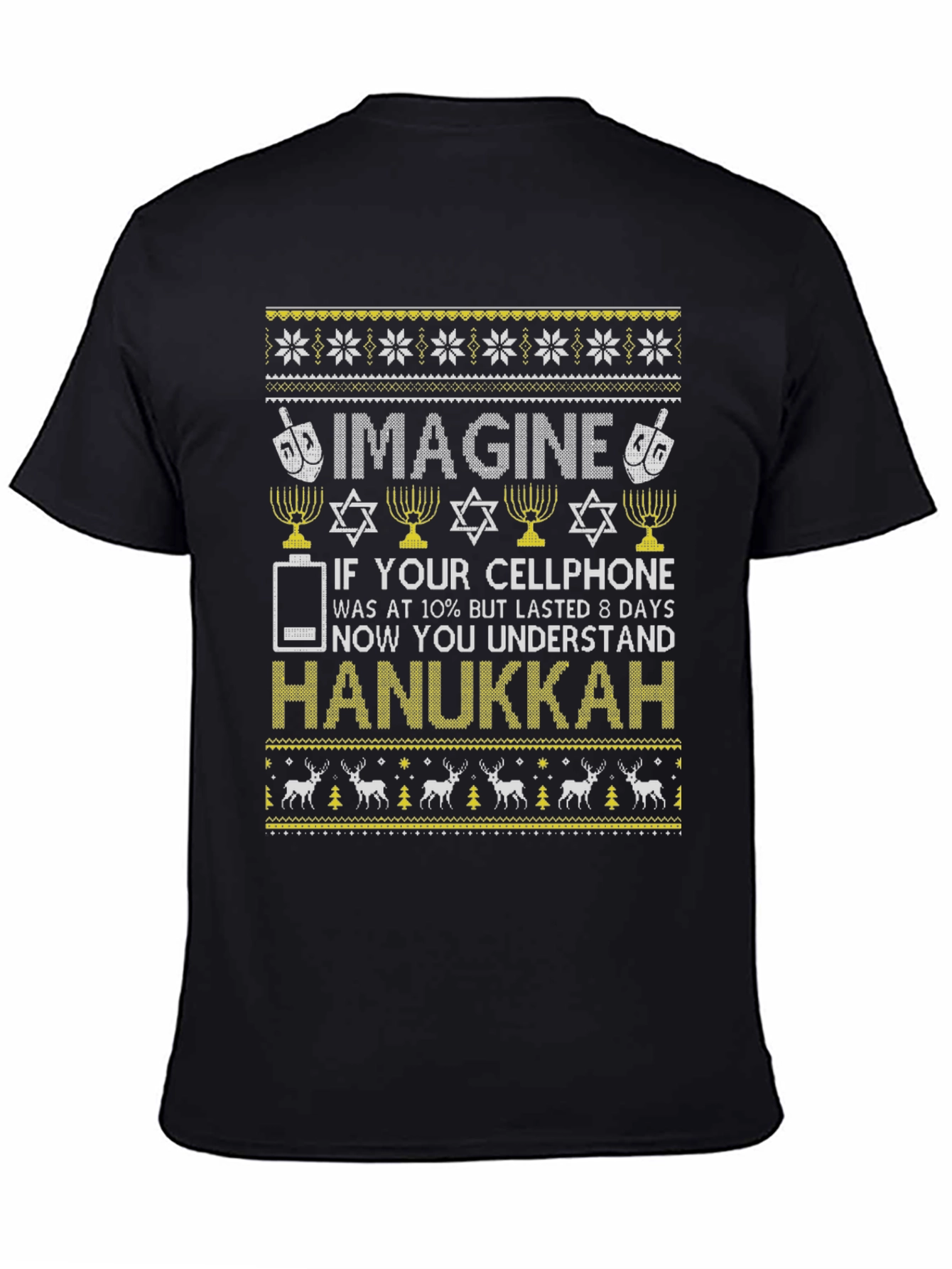 Hanukkah Cellphone Battery T-Shirt