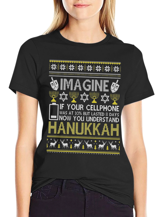Hanukkah Cellphone Battery T-Shirt