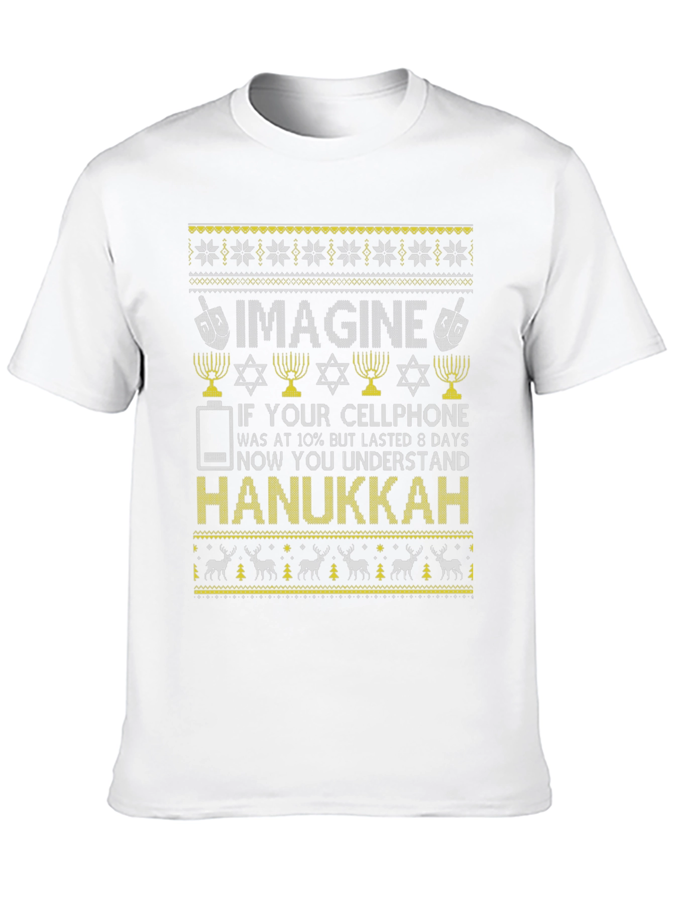 Hanukkah Cellphone Battery T-Shirt