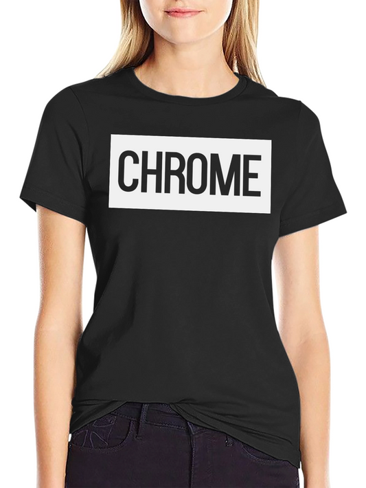Chrome Logo Black T-Shirt - Cool & Casual