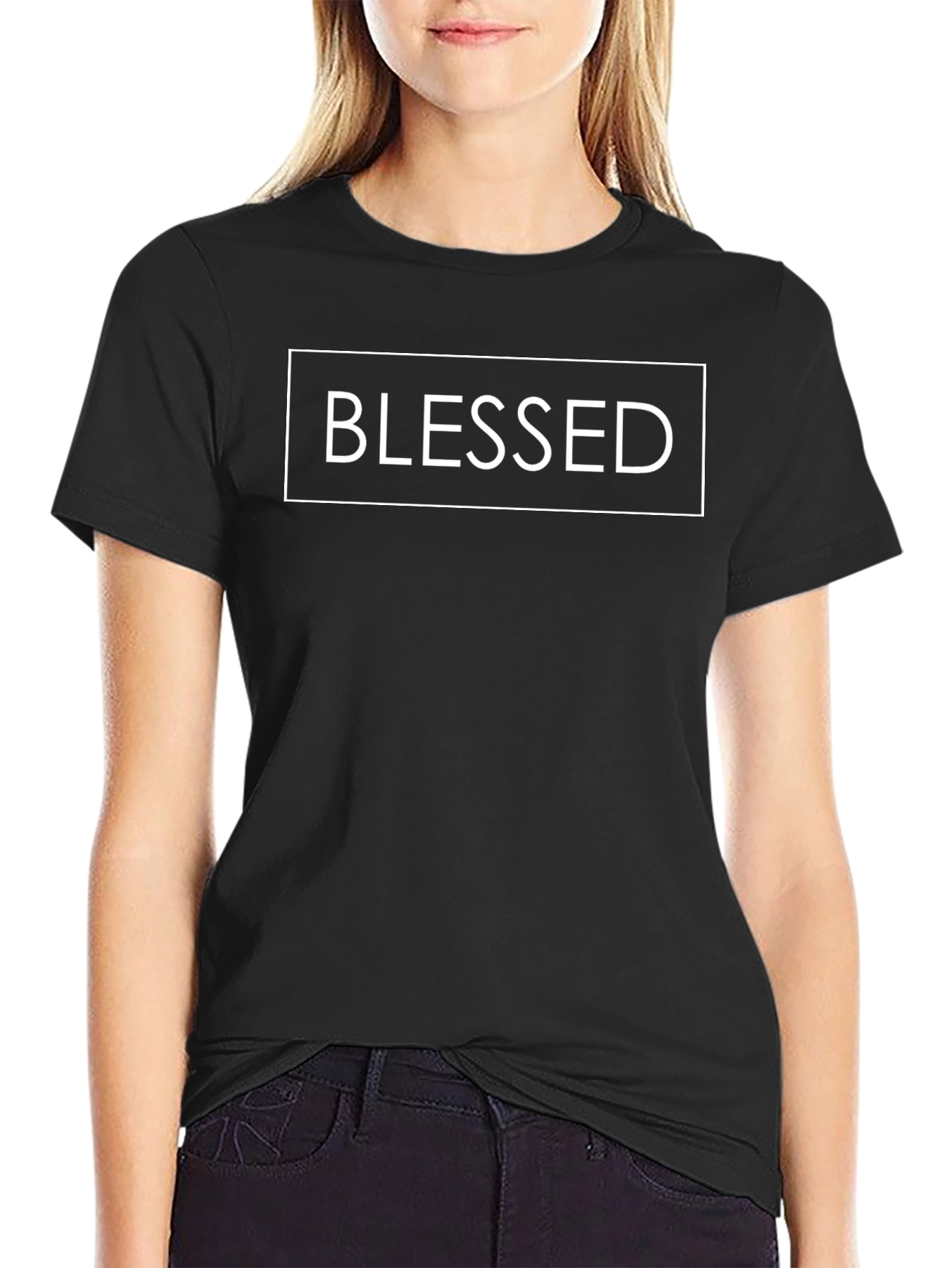 Blessed Graphic T-Shirt - Black Casual Tee