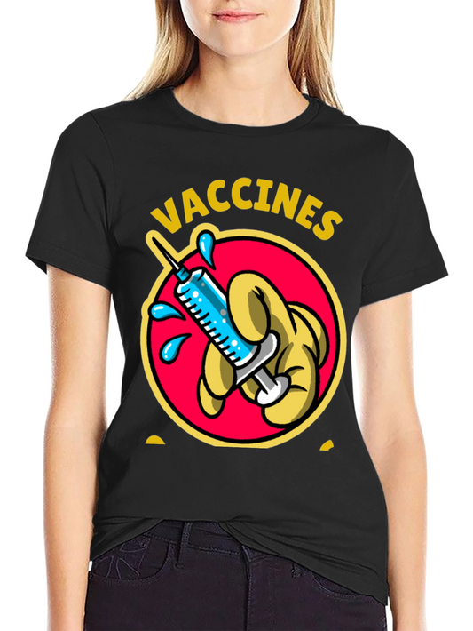 Vaccines Shirt Cartoon Syringe Vaccination Tee