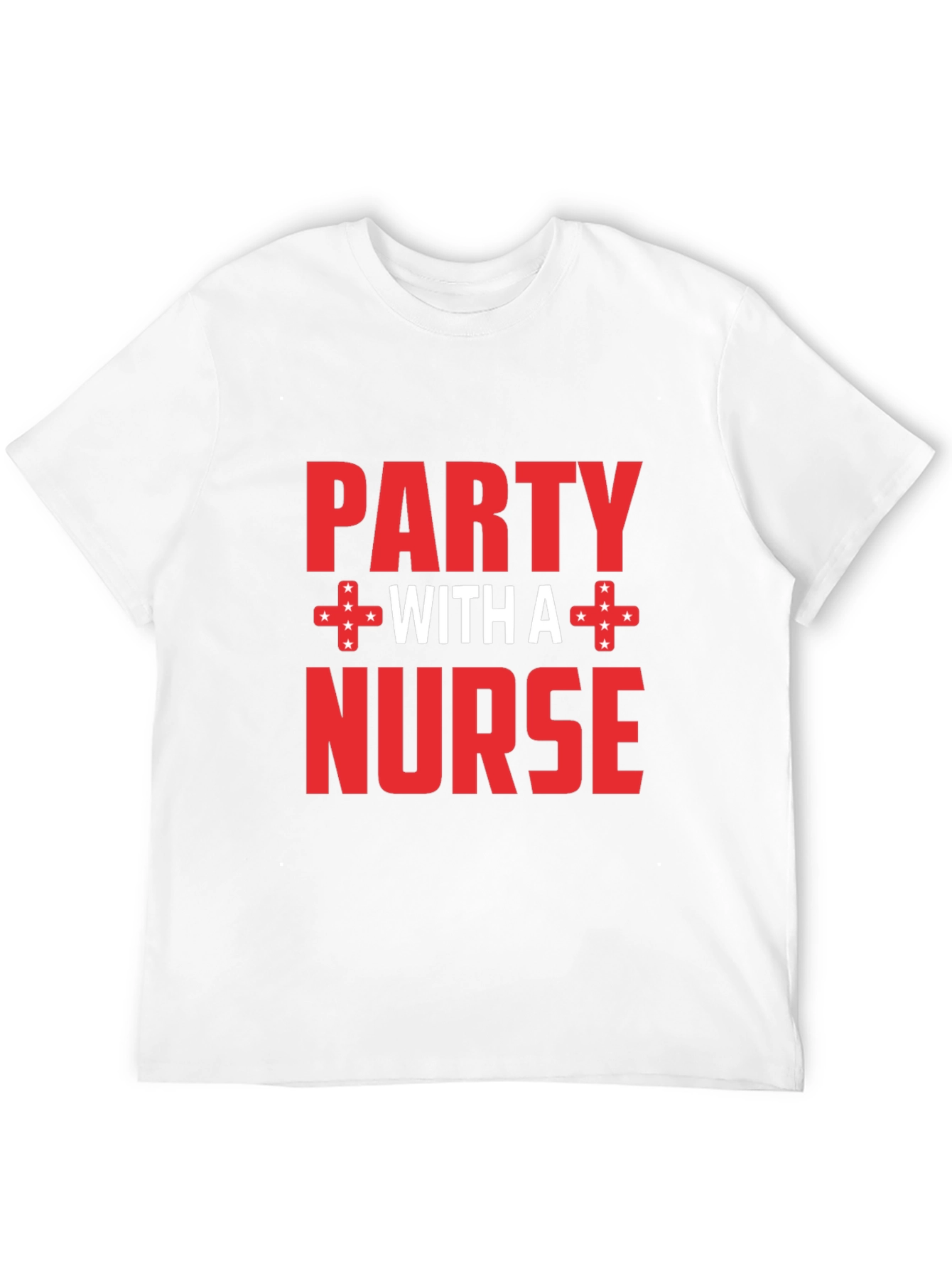 Party with a Nurse Black Graphic T-Shirt
